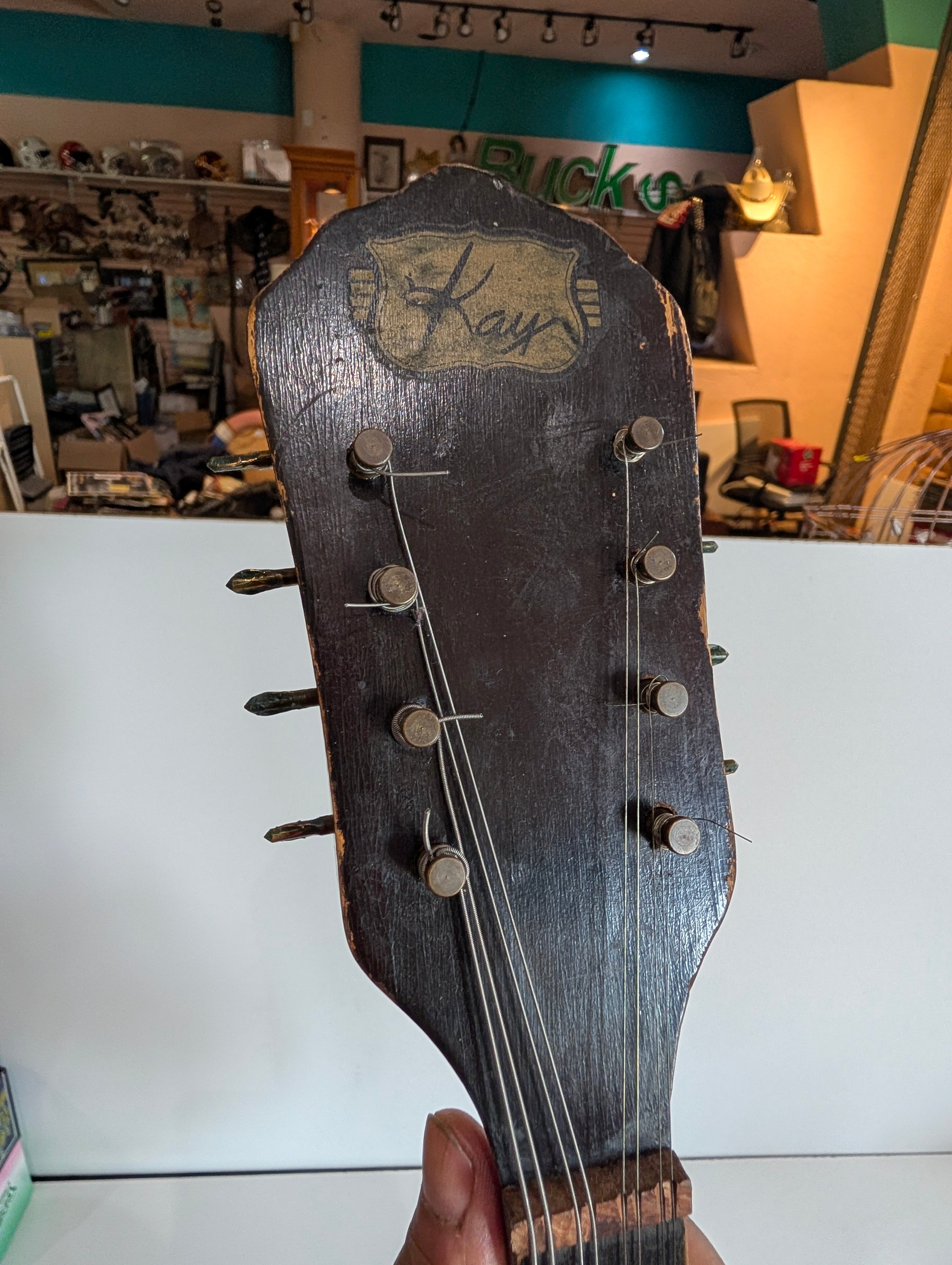 Vintage Kay 8 String Mandolin Sunburst Acoustic F Hole Folk Instrument USA