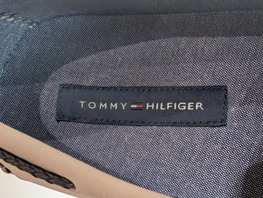 Tommy Hilfiger Men’s Beige Suede Driving Loafers Moccasin Shoes Casual Slip On