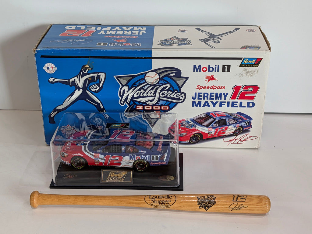 2000 Revell Jeremy Mayfield 12 Mobil 1 World Series Diecast Car Bat Set