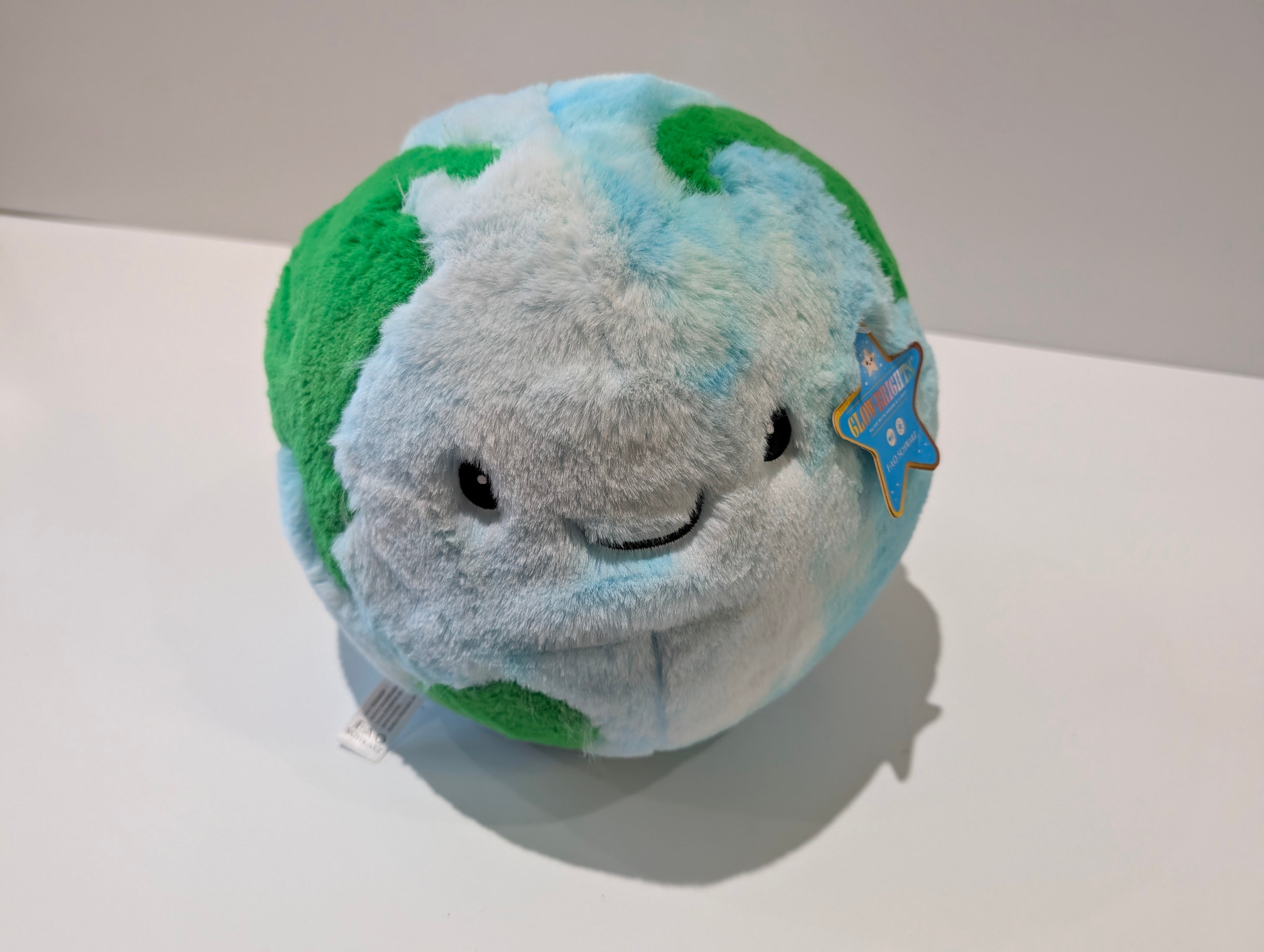 FAO Schwarz Glow Brights Plush Earth Globe Light Sound Toy Soft Round