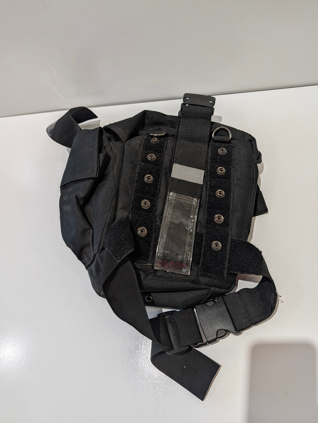 Black Tactical Utility Shoulder Bag Adjustable Strap Multi Pocket Gear Pack