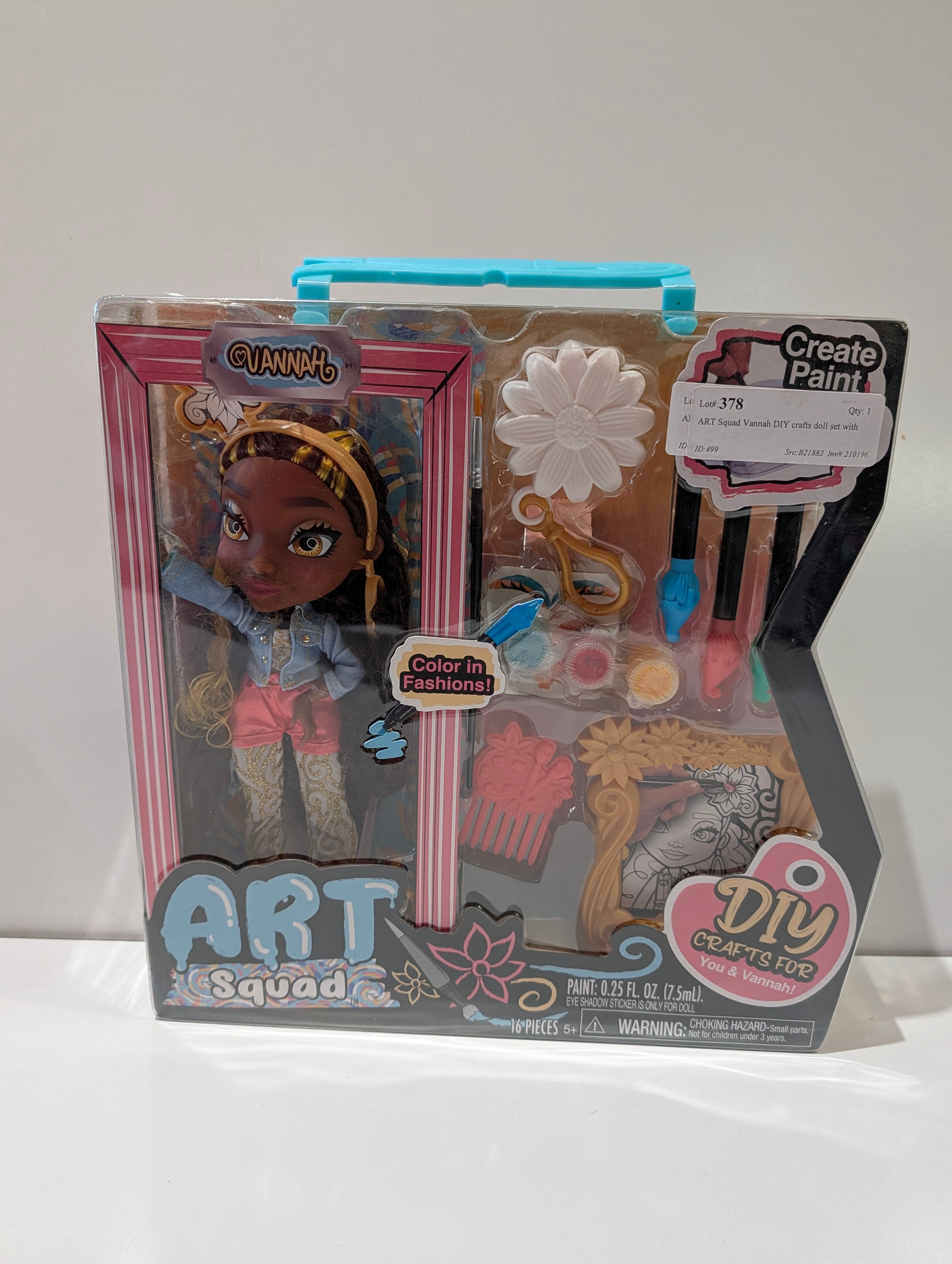 Art Squad Vannah DIY Crafts Doll Set Create Paint Fashion Kit Accessories Toy