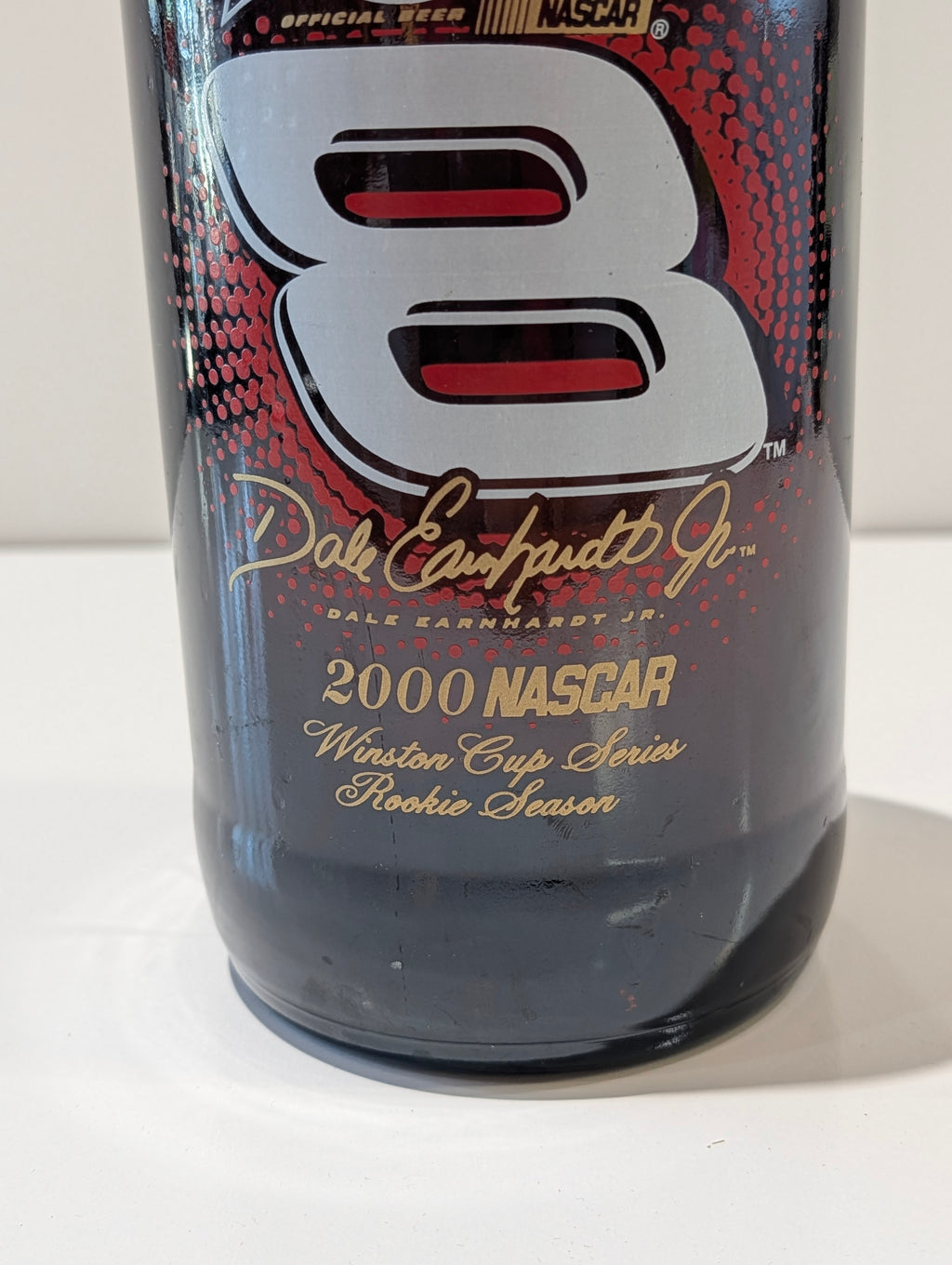 Vintage 2000 Dale Earnhardt Jr #8 Budweiser NASCAR Rookie Glass Bottle