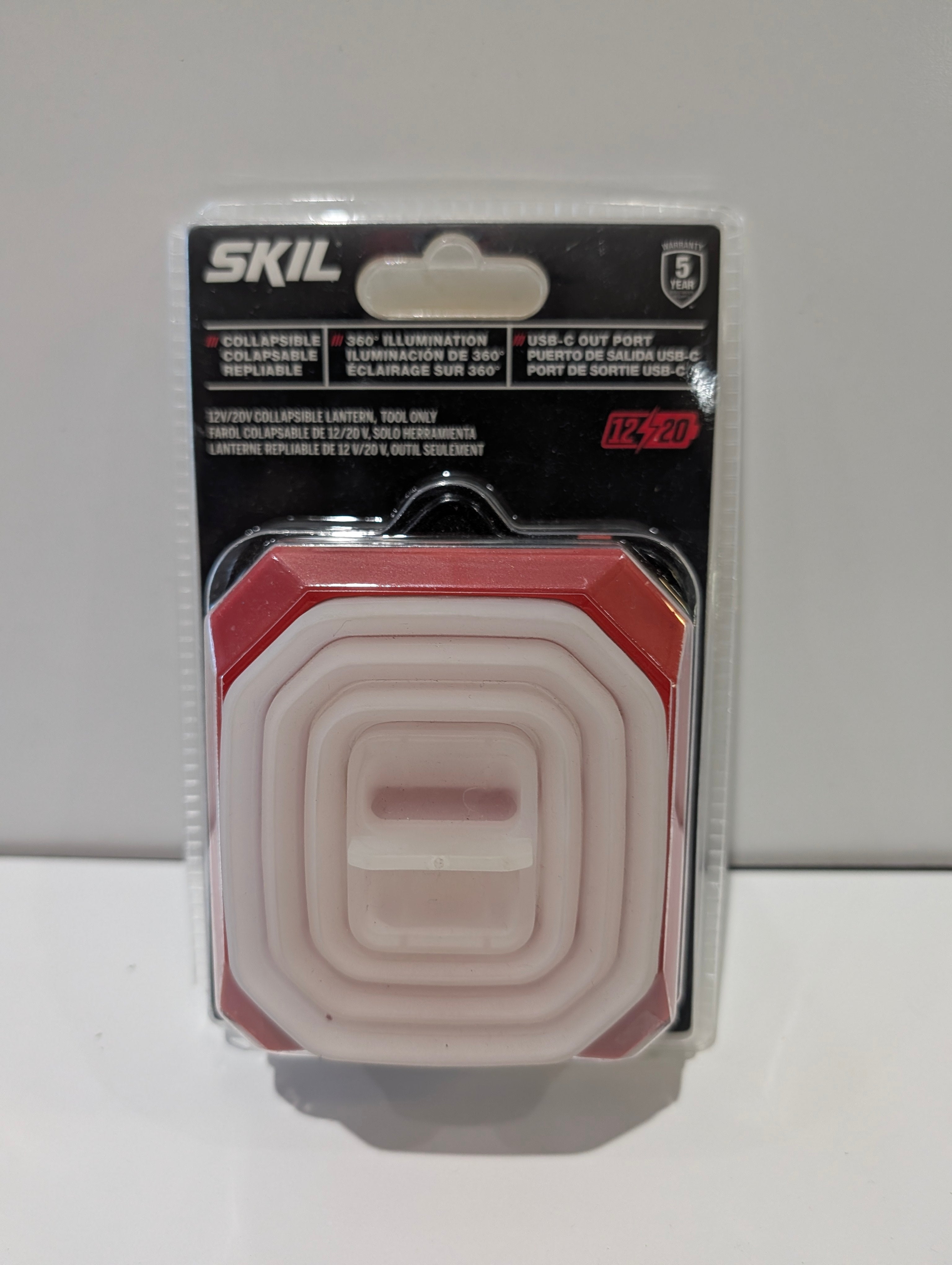SKIL 12V 20V Collapsible LED Lantern USB-C 360 Light Portable Work Light
