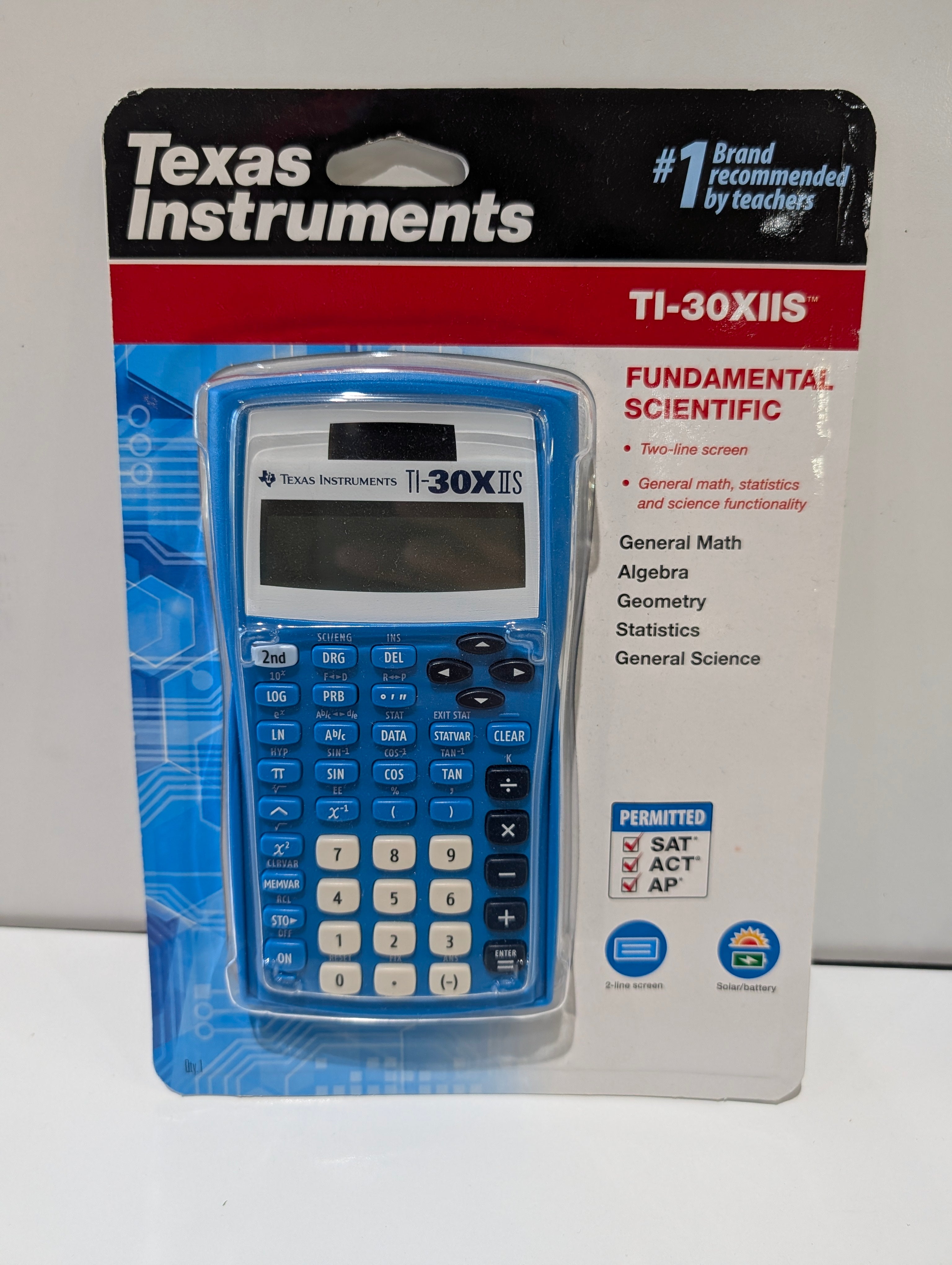 Texas Instruments TI-30XIIS Scientific Calculator 2-Line Display SAT ACT AP Approved