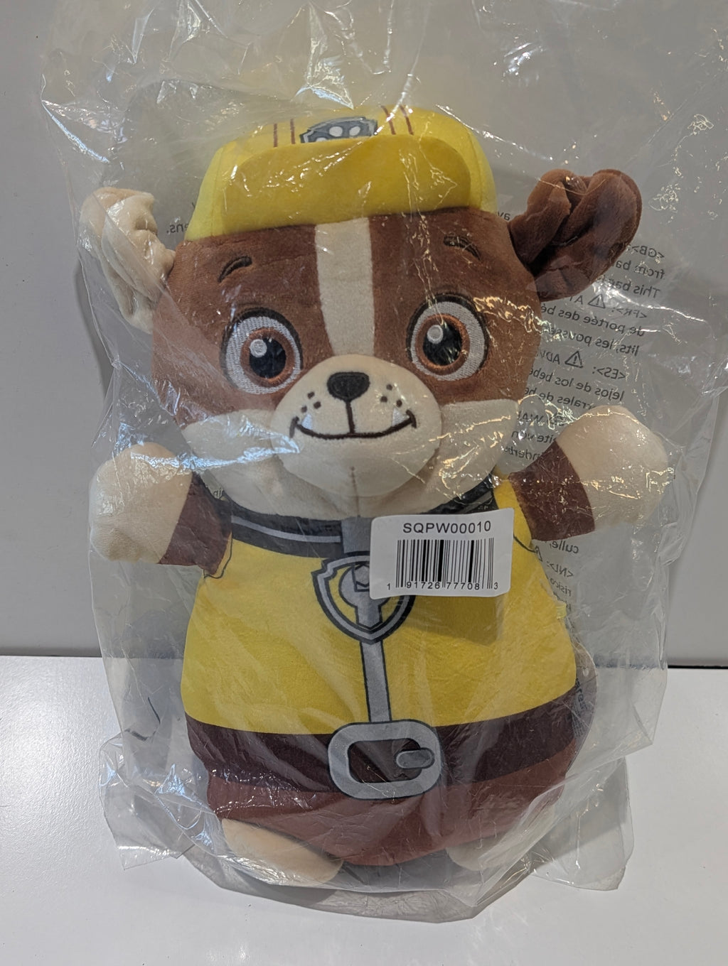Paw Patrol Rubble HugMees Squishmallows Plush Toy 10 Inch Soft Stuffed Doll