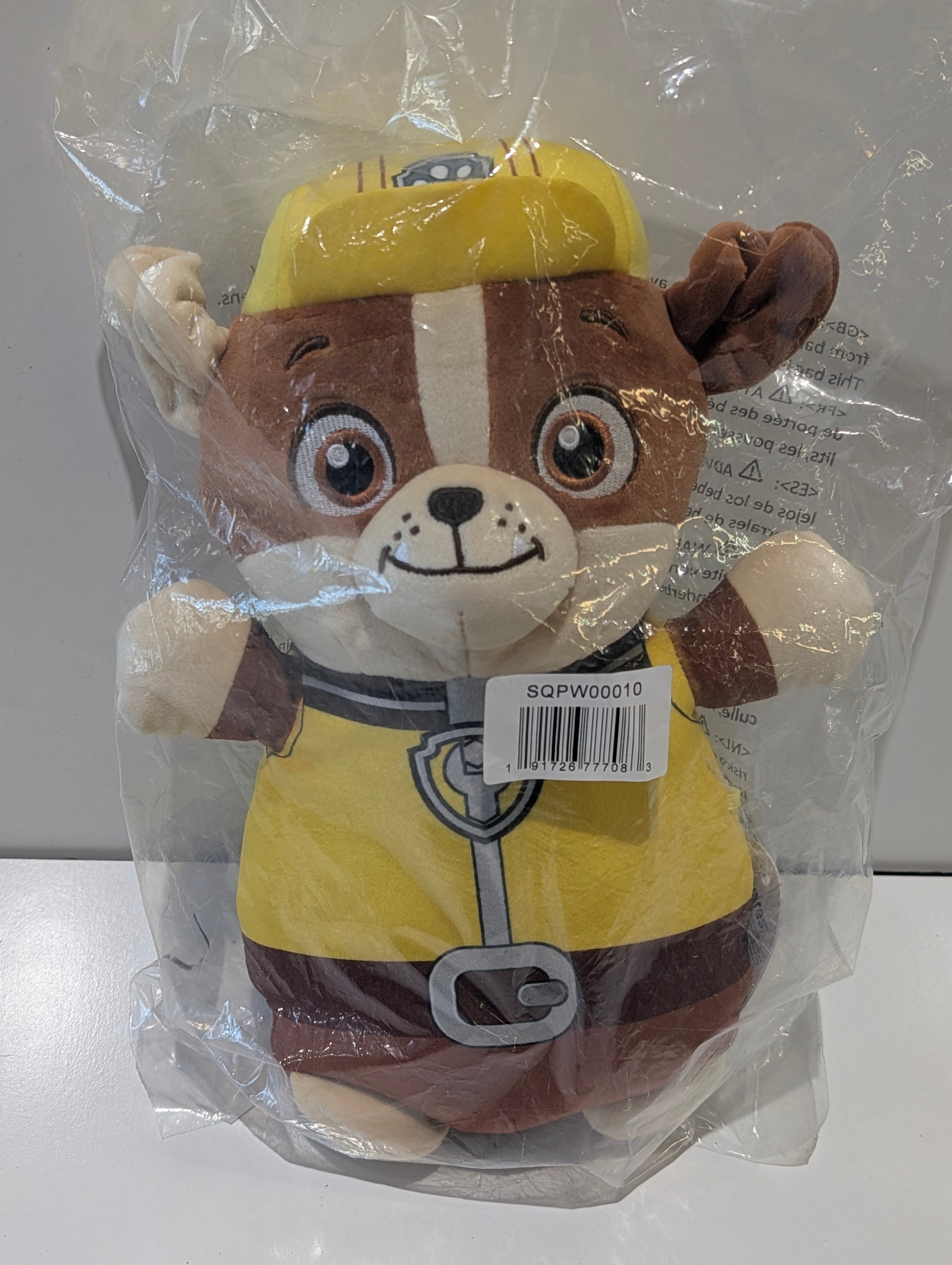 Paw Patrol Rubble HugMees Squishmallows Plush Toy 10 Inch Soft Stuffed Doll