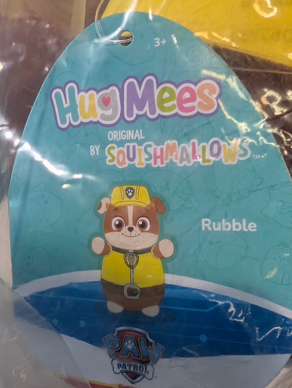 Paw Patrol Rubble HugMees Squishmallows Plush Toy 10 Inch Soft Stuffed Doll