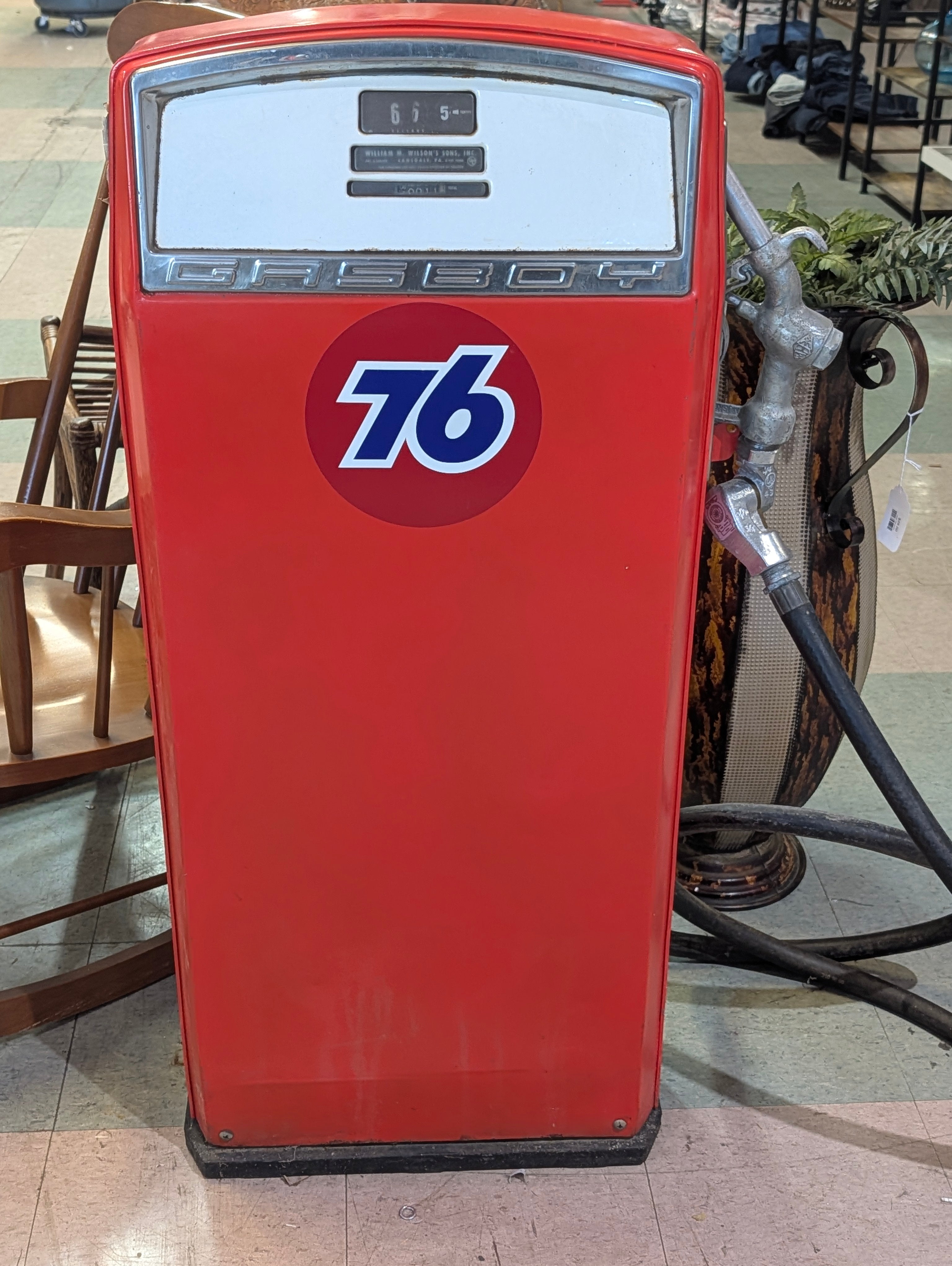 Vintage Gasboy 76 Gas Pump Cabinet Display Retro Service Station Decor