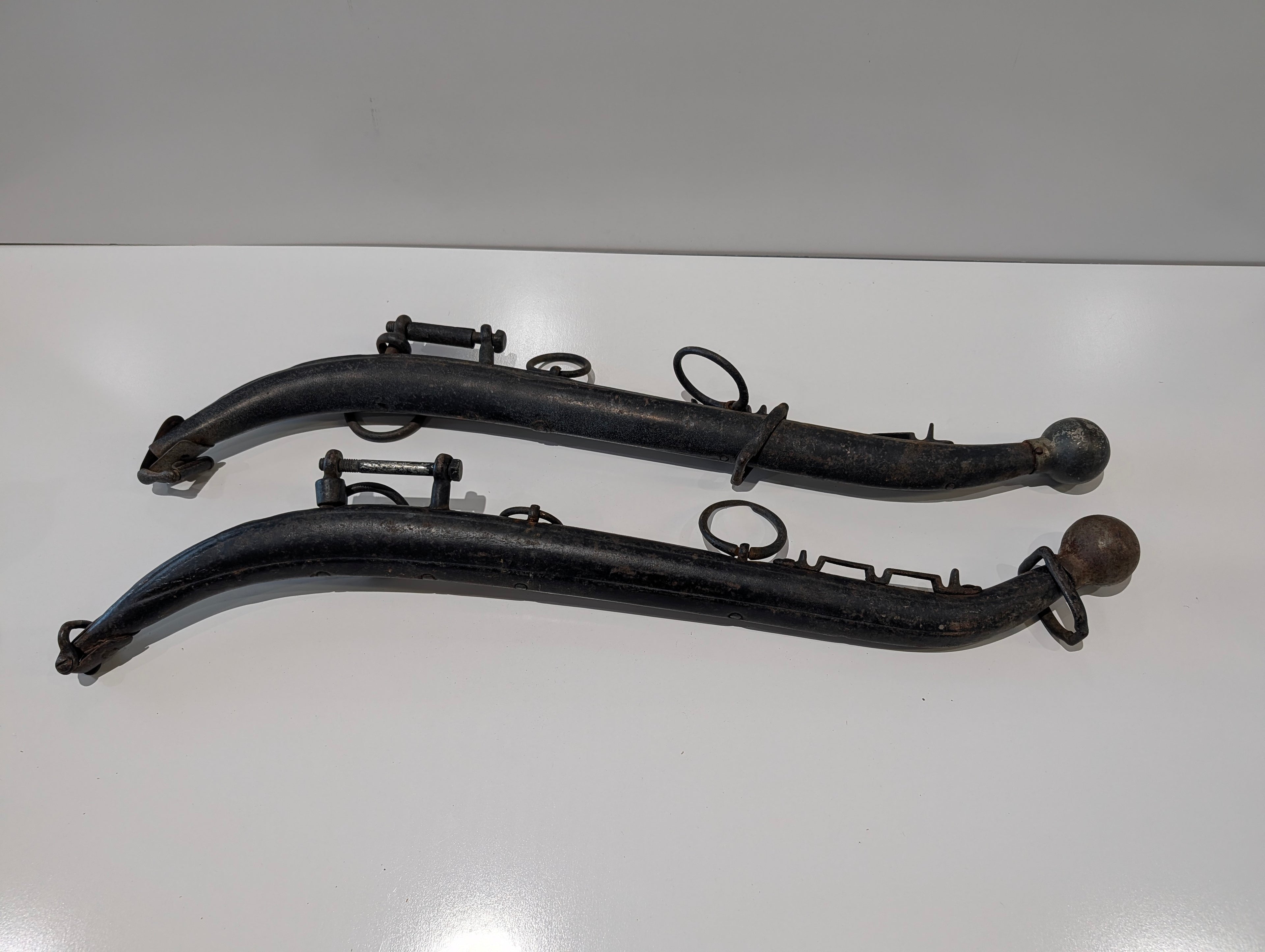 Vintage Horse Harness Hames Pair Iron Draft Tack Rings Farm Rustic Decor