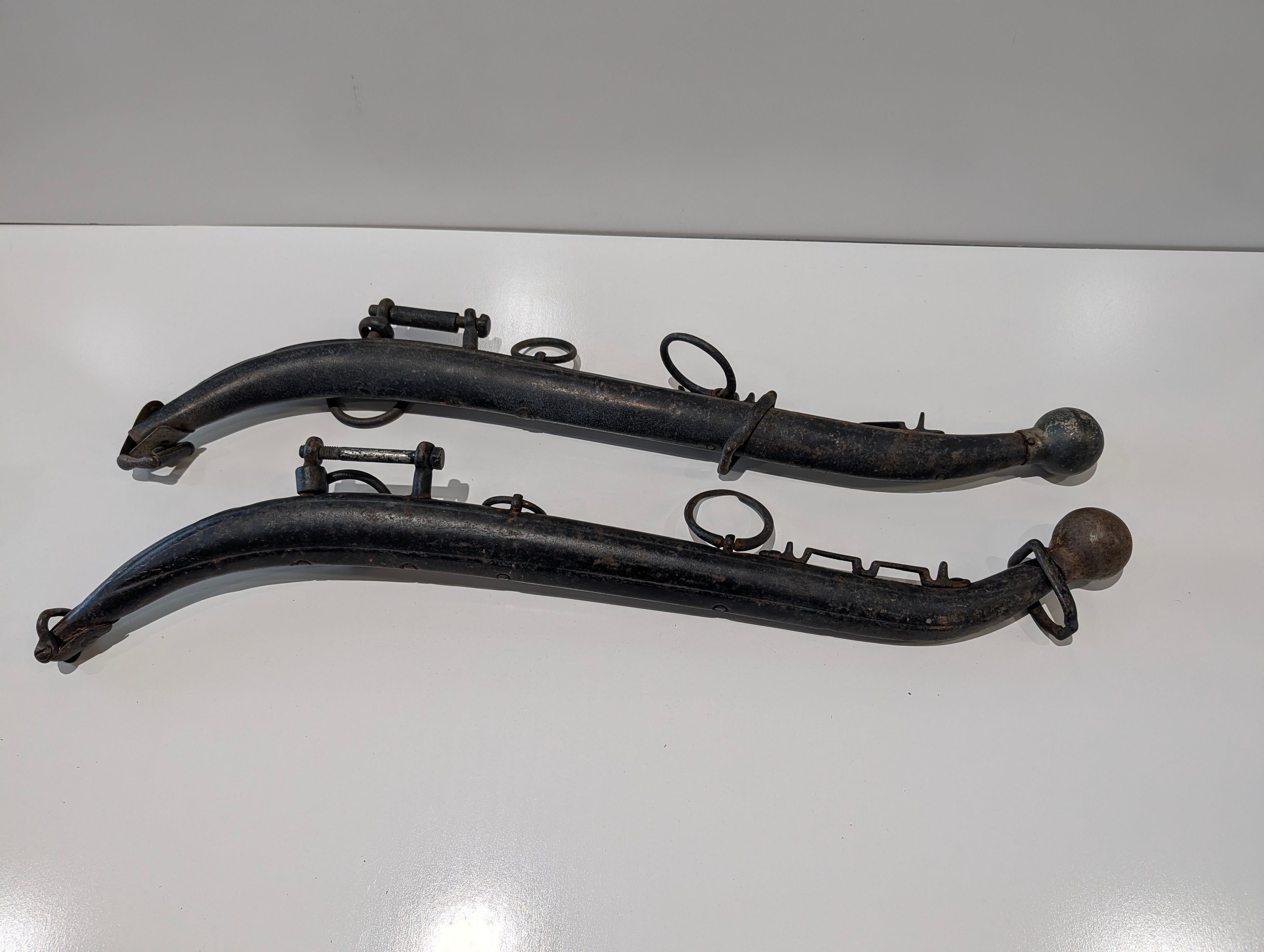 Vintage Horse Harness Hames Pair Iron Draft Tack Rings Farm Rustic Decor