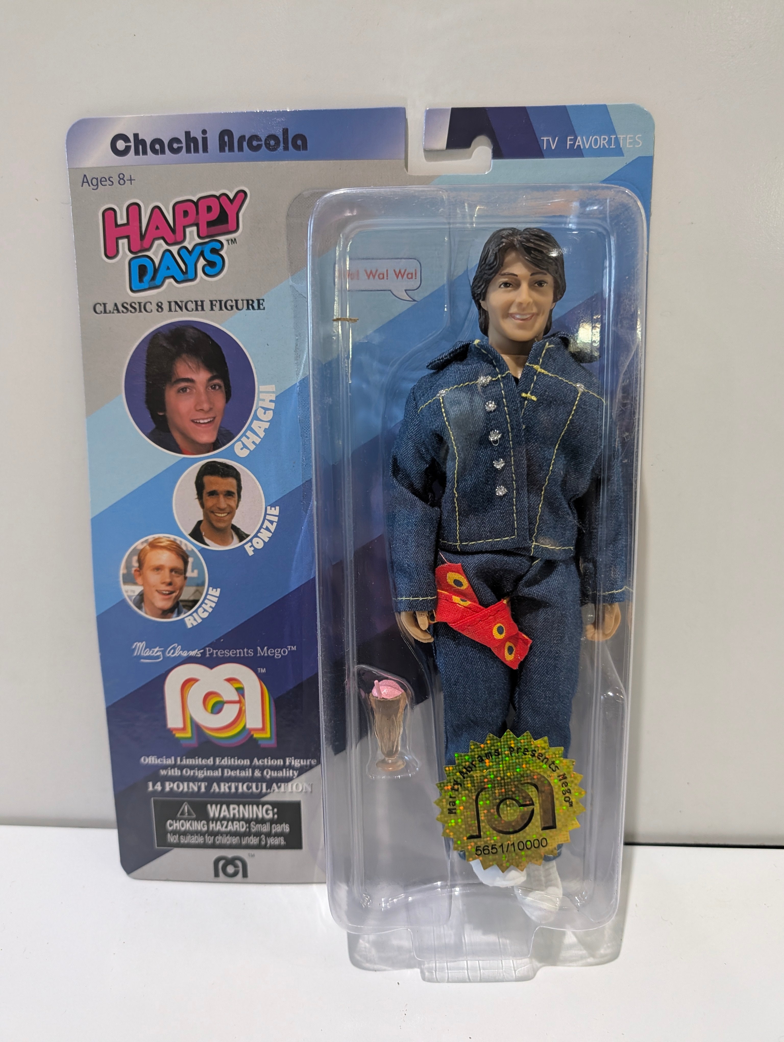 Happy Days Chachi Arcola Mego ReAction 8 Inch Figure Limited Edition 5651