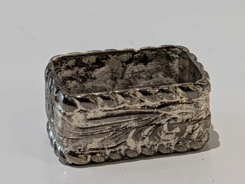 Vintage Western Sterling Silver 33.3g Overlay Ranger Belt Buckle Set Engraved 3Pc