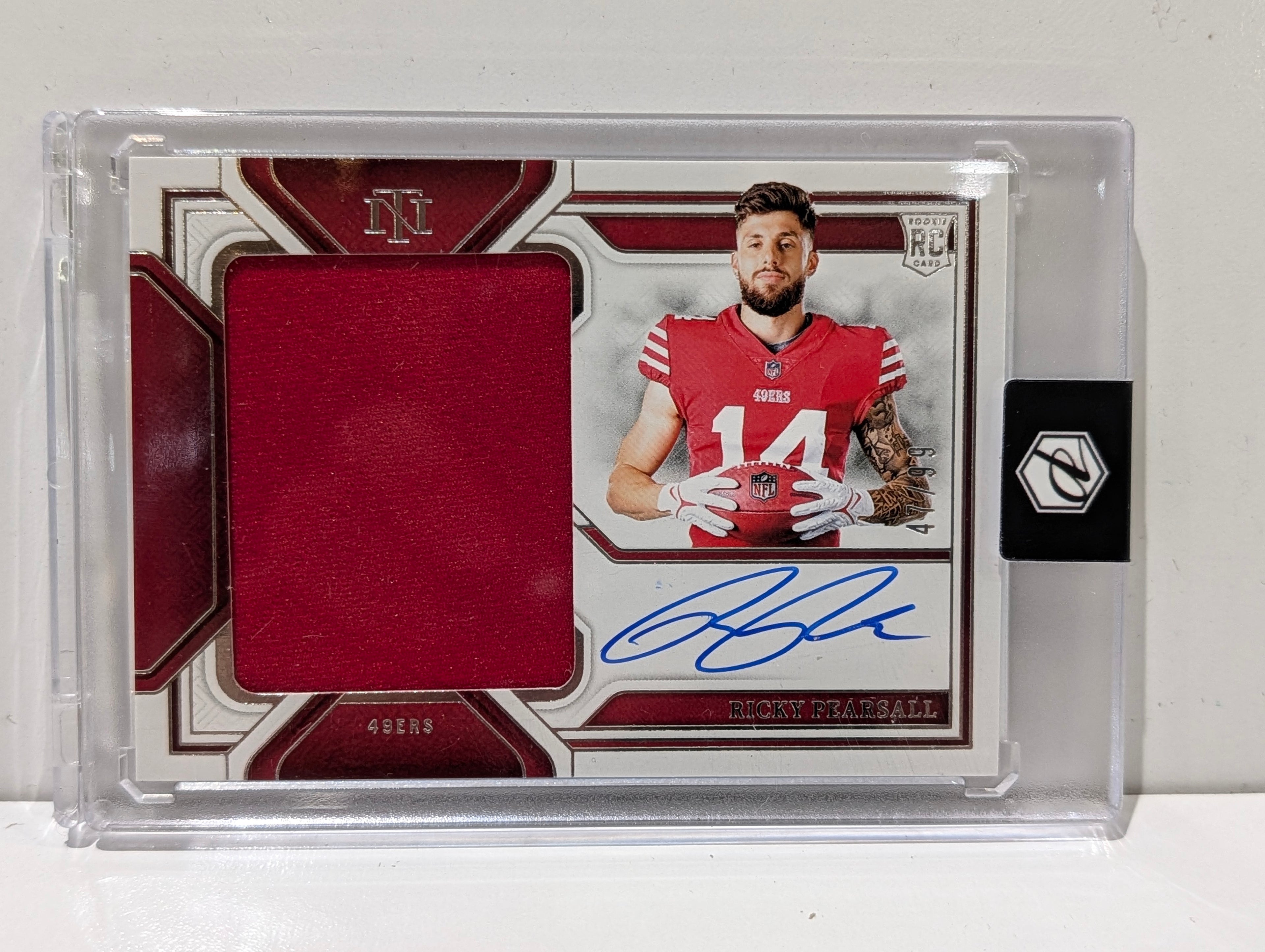 2024 Panini National Treasures Ricky Pearsall RPA Rookie Patch Auto 49ers RC