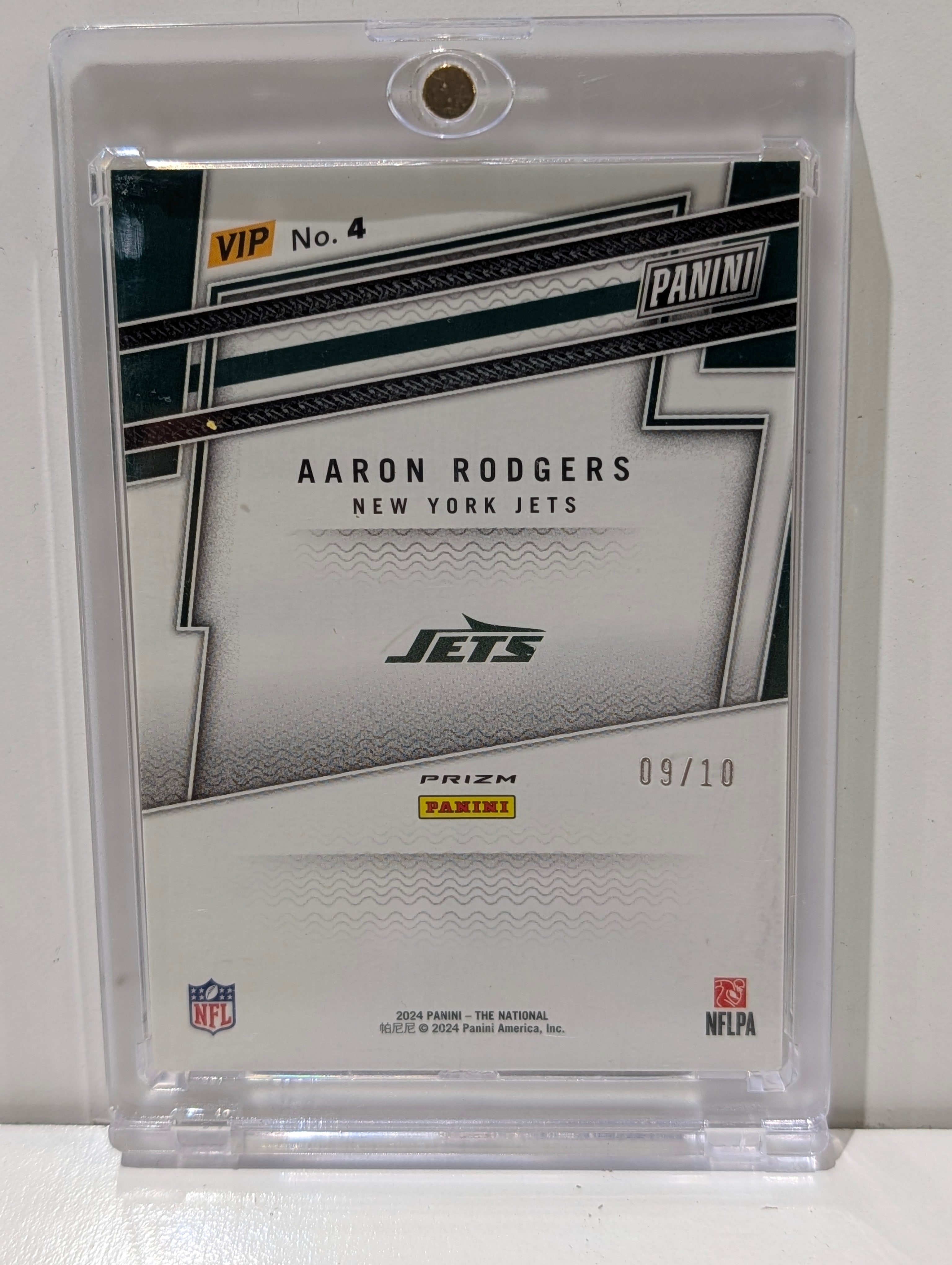 2024 Panini Prizm VIP Aaron Rodgers Gold Prizm /10 Jets Rare SSP Card