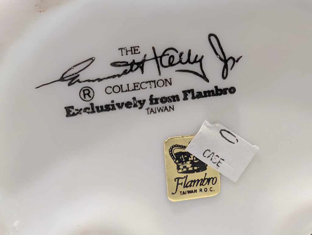 Vintage Emmett Kelly Jr Flambro Porcelain Clown Figurines Set Signed Hobo Duo