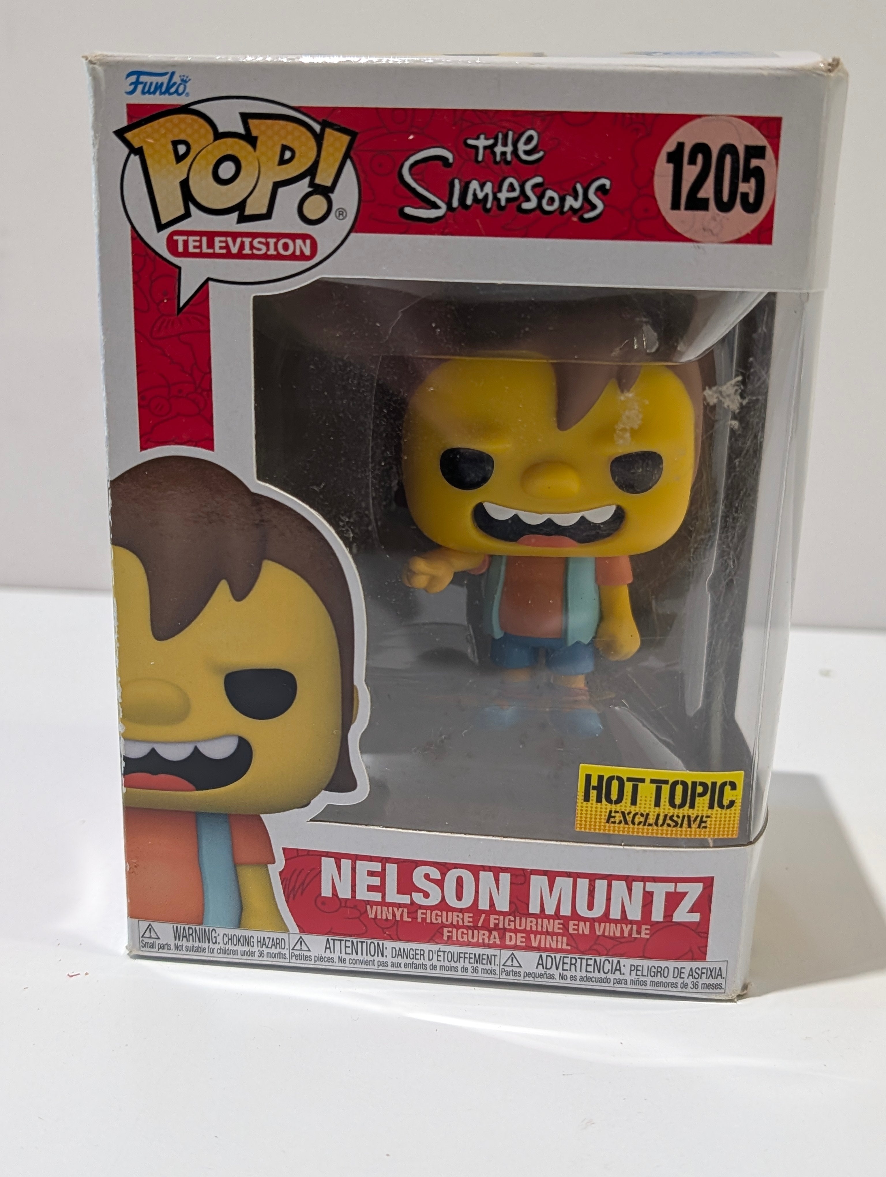 Funko Pop Television Simpsons Nelson Muntz 1205 Hot Topic Exclusive Vinyl
