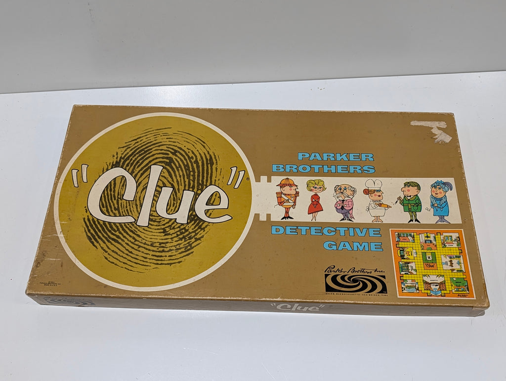 Vintage 1960 Parker Brothers Clue Detective Game Complete Board Set USA