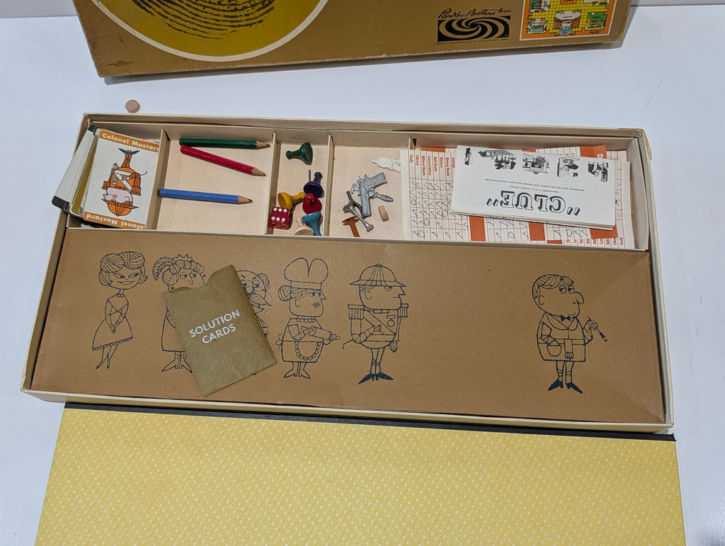 Vintage 1960 Parker Brothers Clue Detective Game Complete Board Set USA