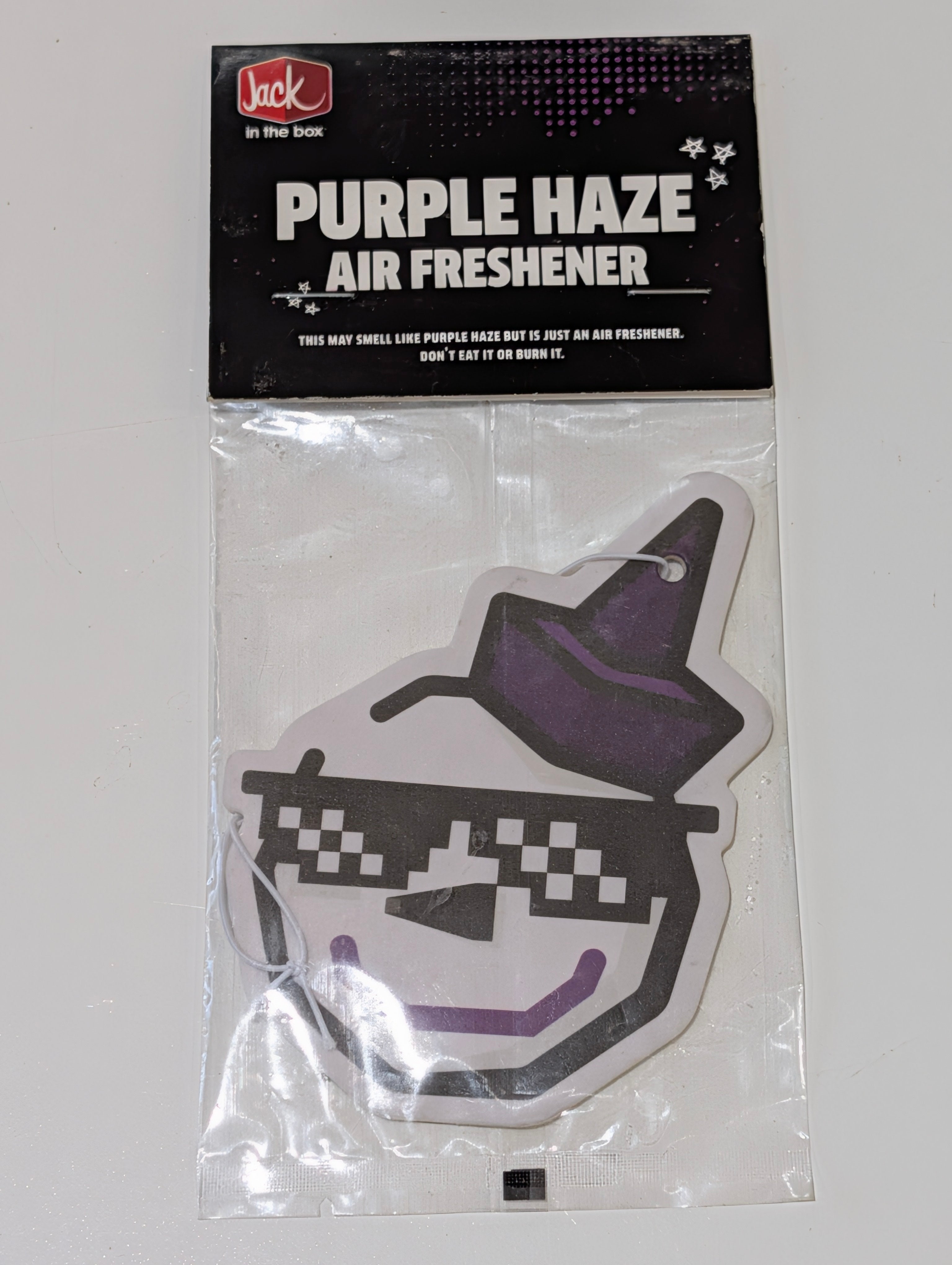 Jack In The Box Purple Haze Novelty Air Freshener Sealed Collectible Display