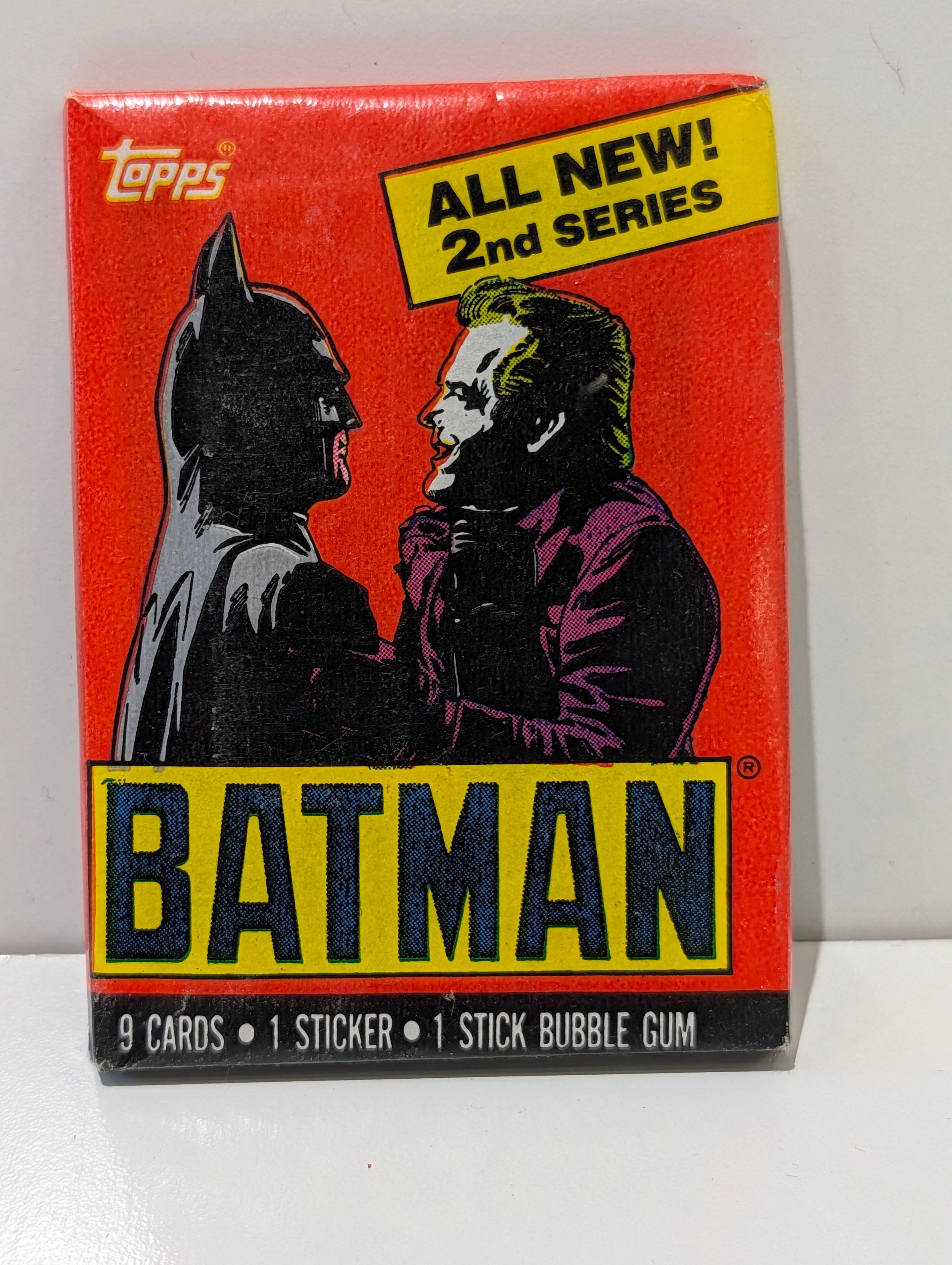 Vintage Topps Batman All New 2nd Series Sealed Trading Card Wax Pack Joker