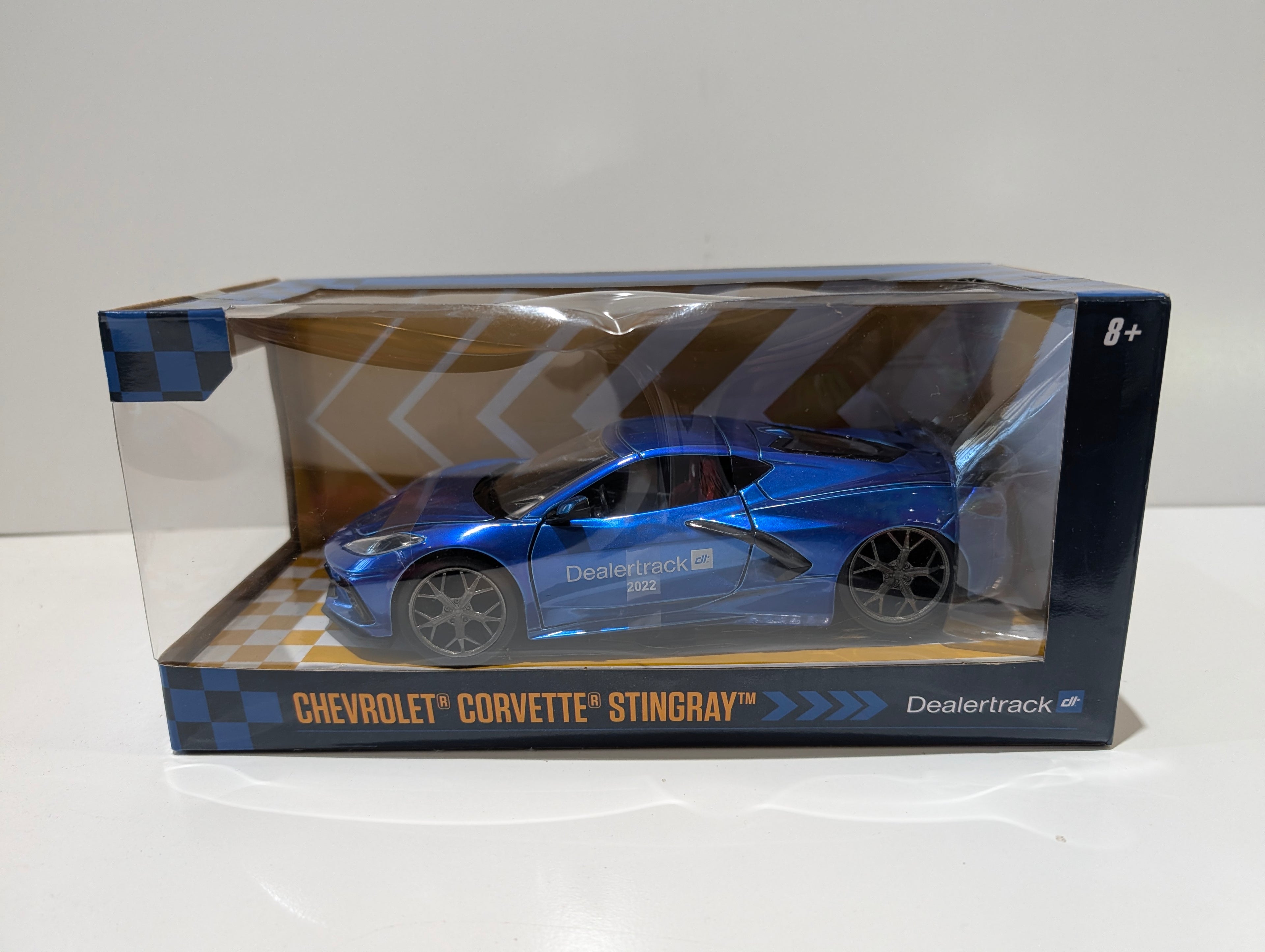 2022 Chevrolet Corvette Stingray Dealertrack Blue Diecast Display Model Car