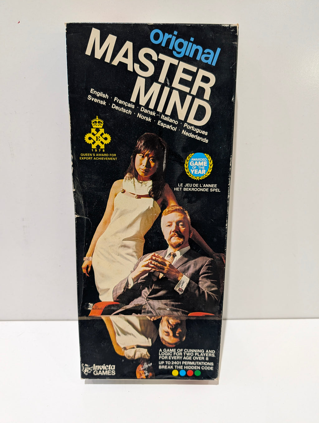 Vintage 1972 Original Master Mind Invicta Games Strategy Board Game Complete