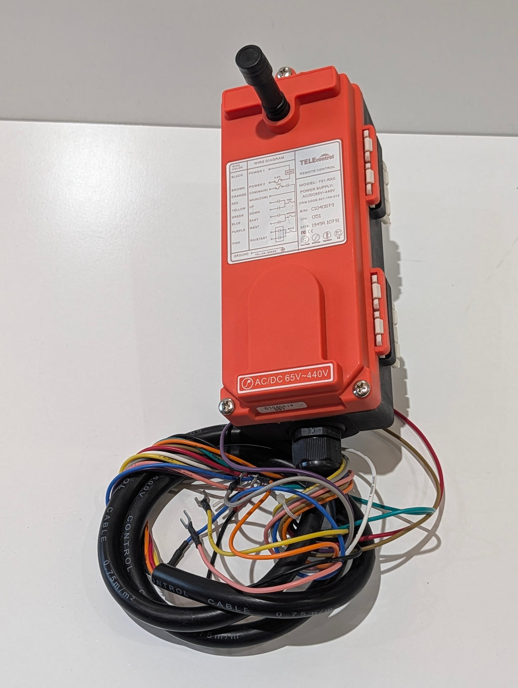 TELEcontrol F21-4S TX VHF Industrial Crane Hoist Remote Control Transmitter