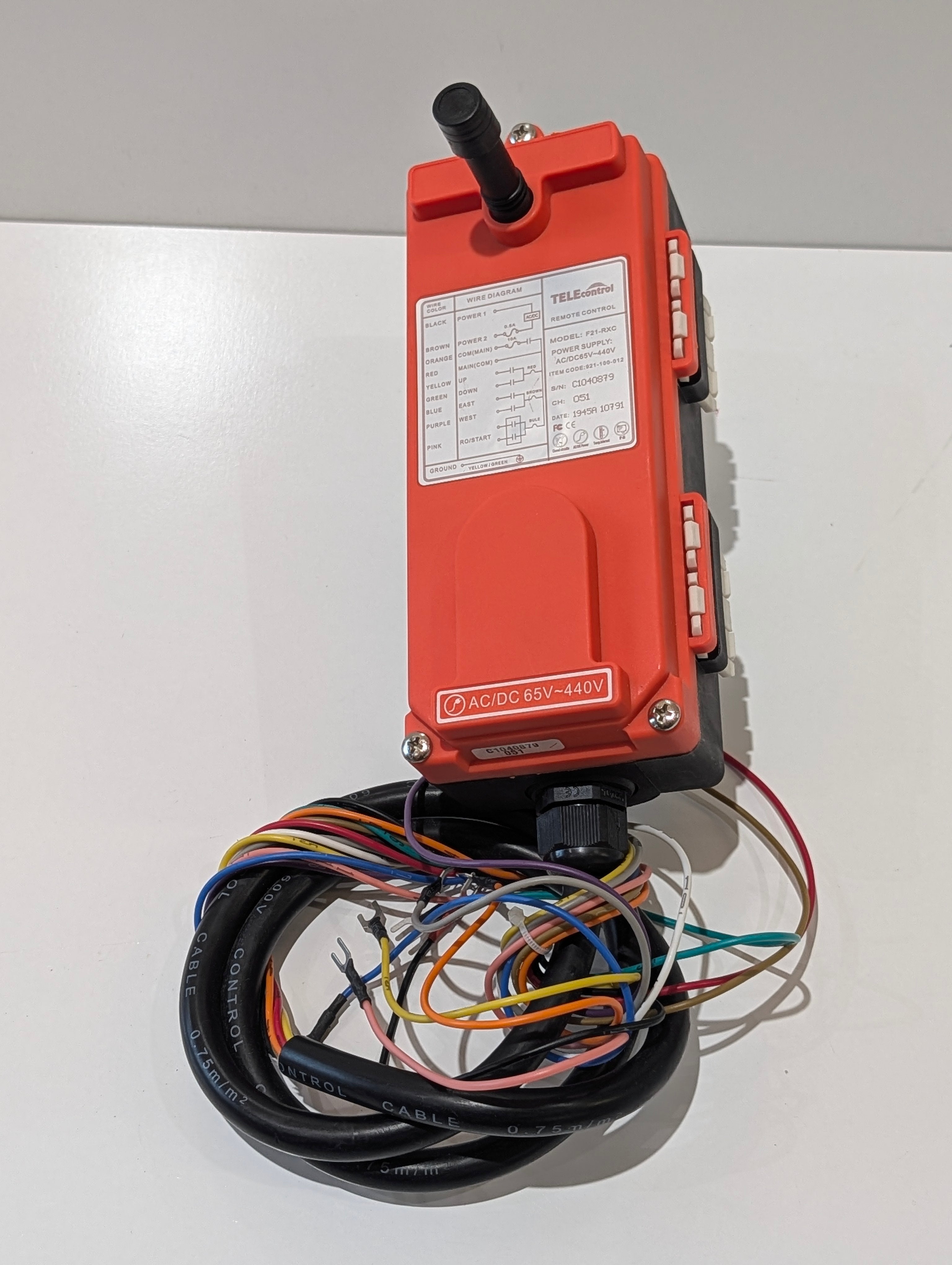 TELEcontrol F21-4S TX VHF Industrial Crane Hoist Remote Control Transmitter