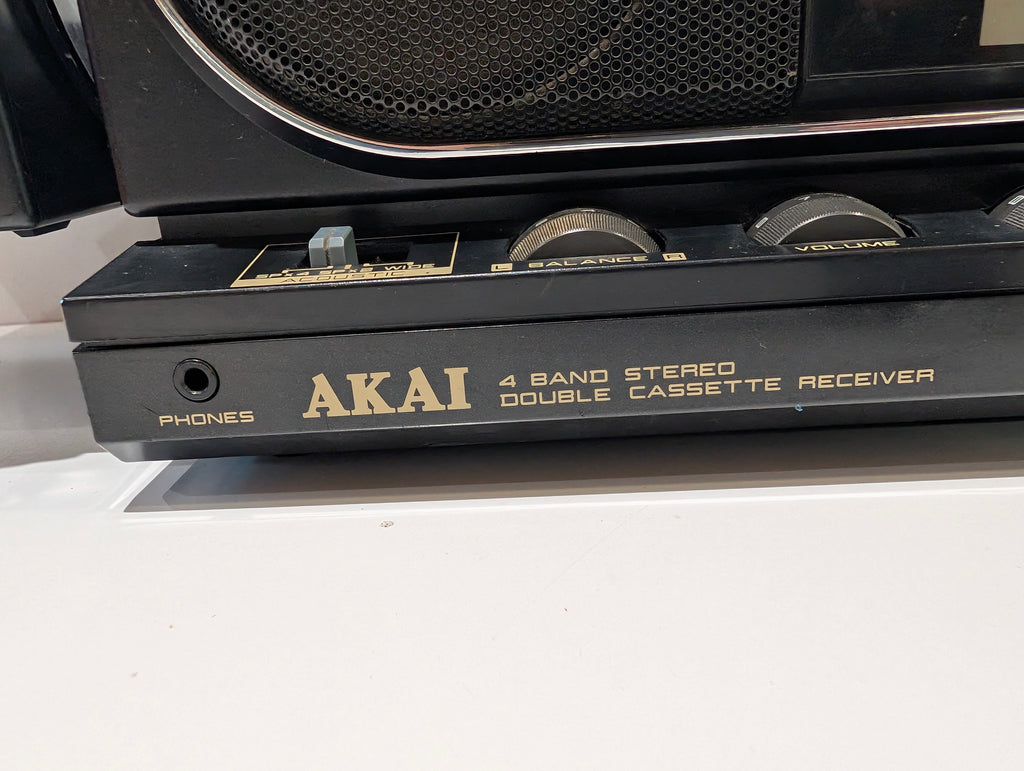 Vintage Akai PJ-W30 FU 4 Band Stereo Double Cassette Boombox Japan Radio
