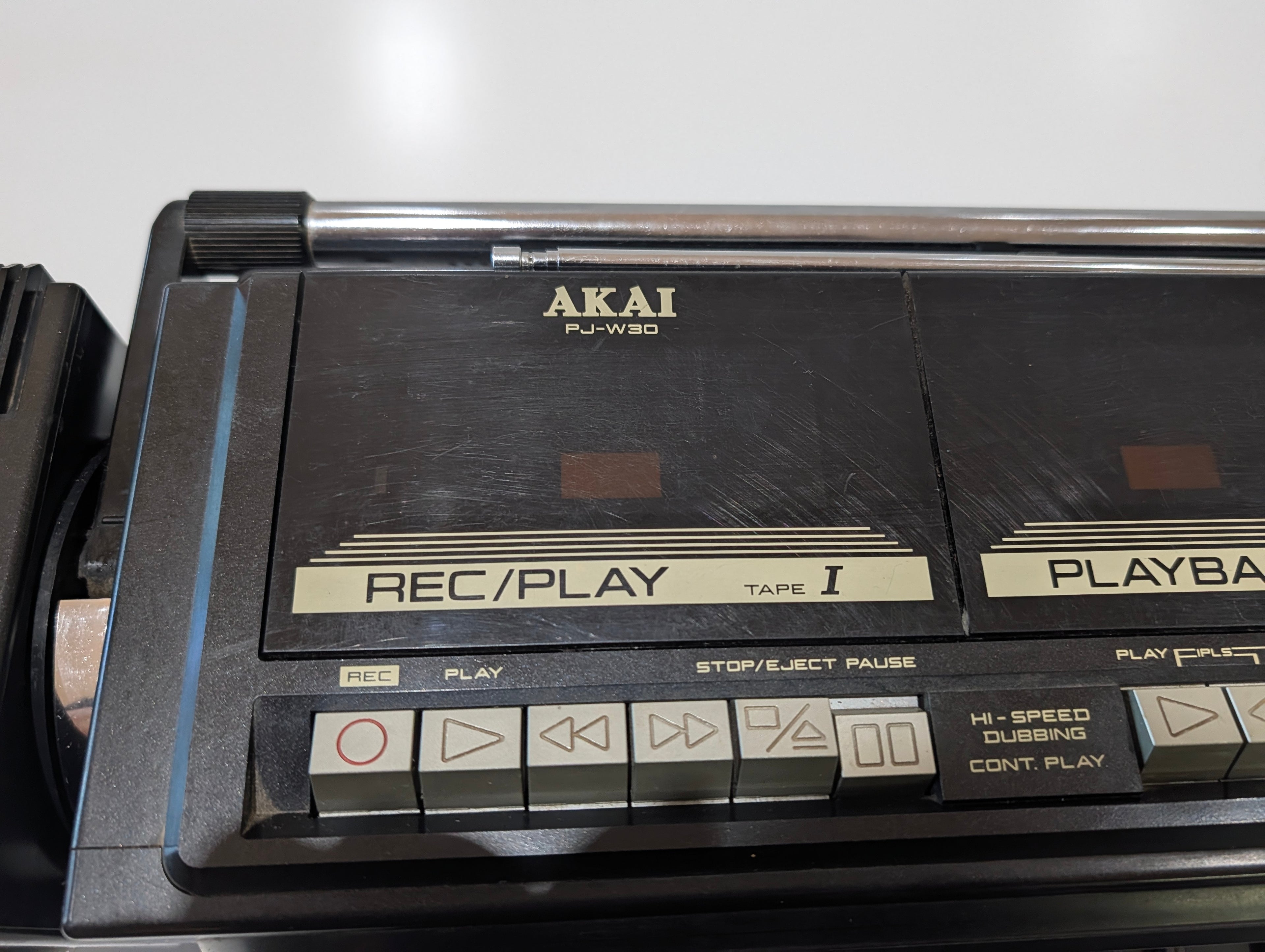 Vintage Akai PJ-W30 FU 4 Band Stereo Double Cassette Boombox Japan Radio