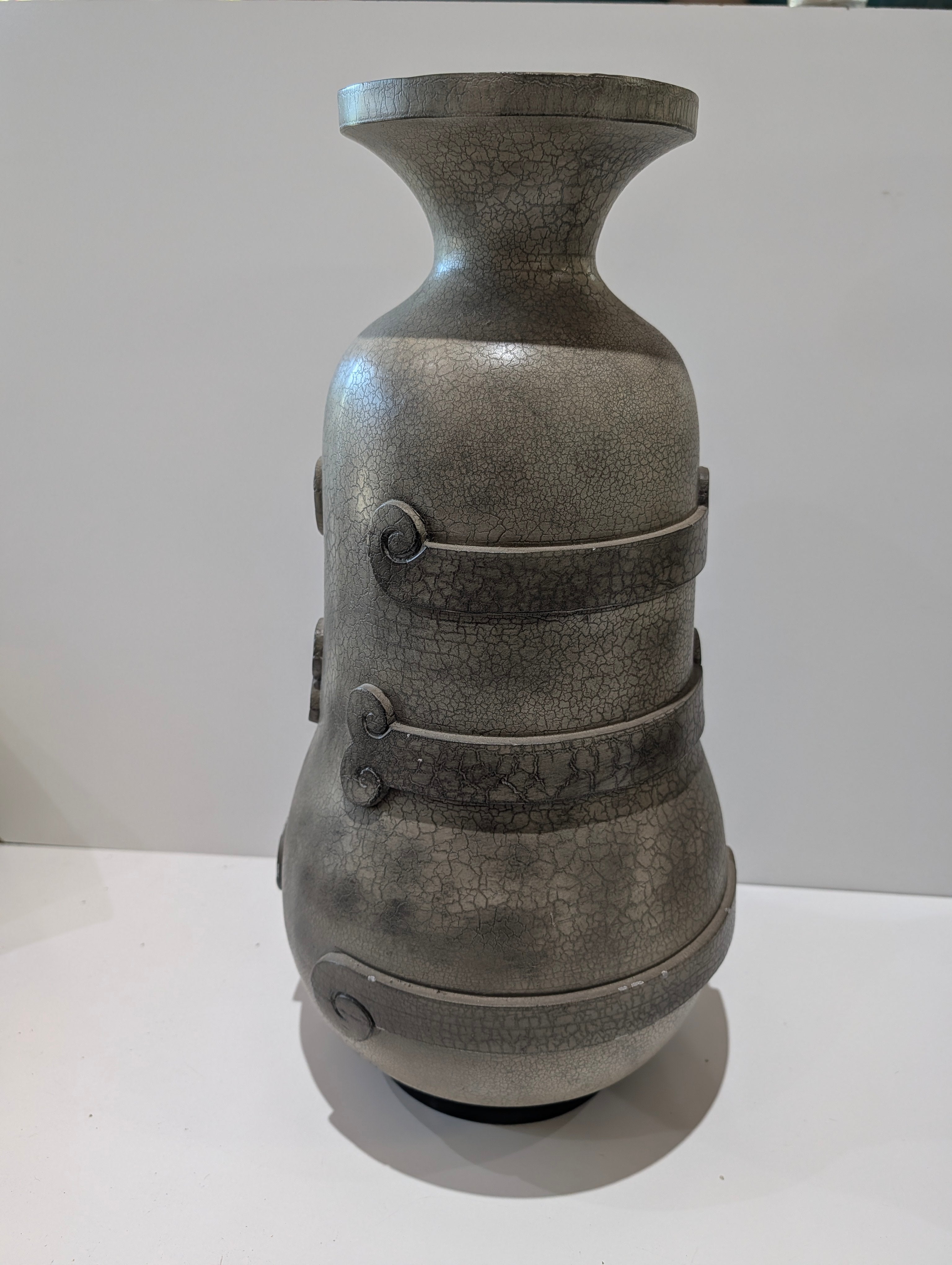 Vintage Modern Crackle Finish Decorative Floor Vase