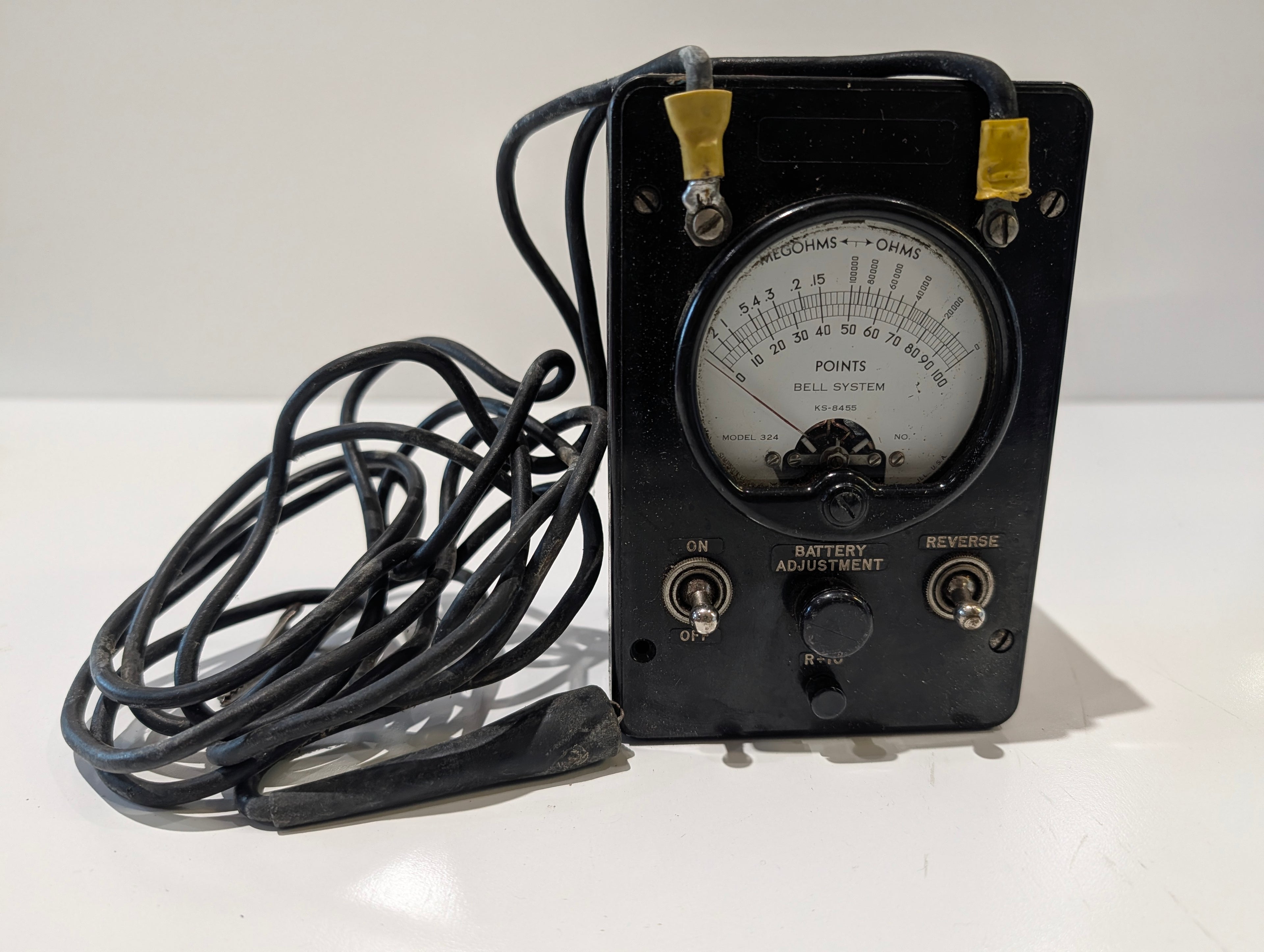 Vintage Bell System KS-8455 Model 324 Megohms Ohms Line Tester Meter USA