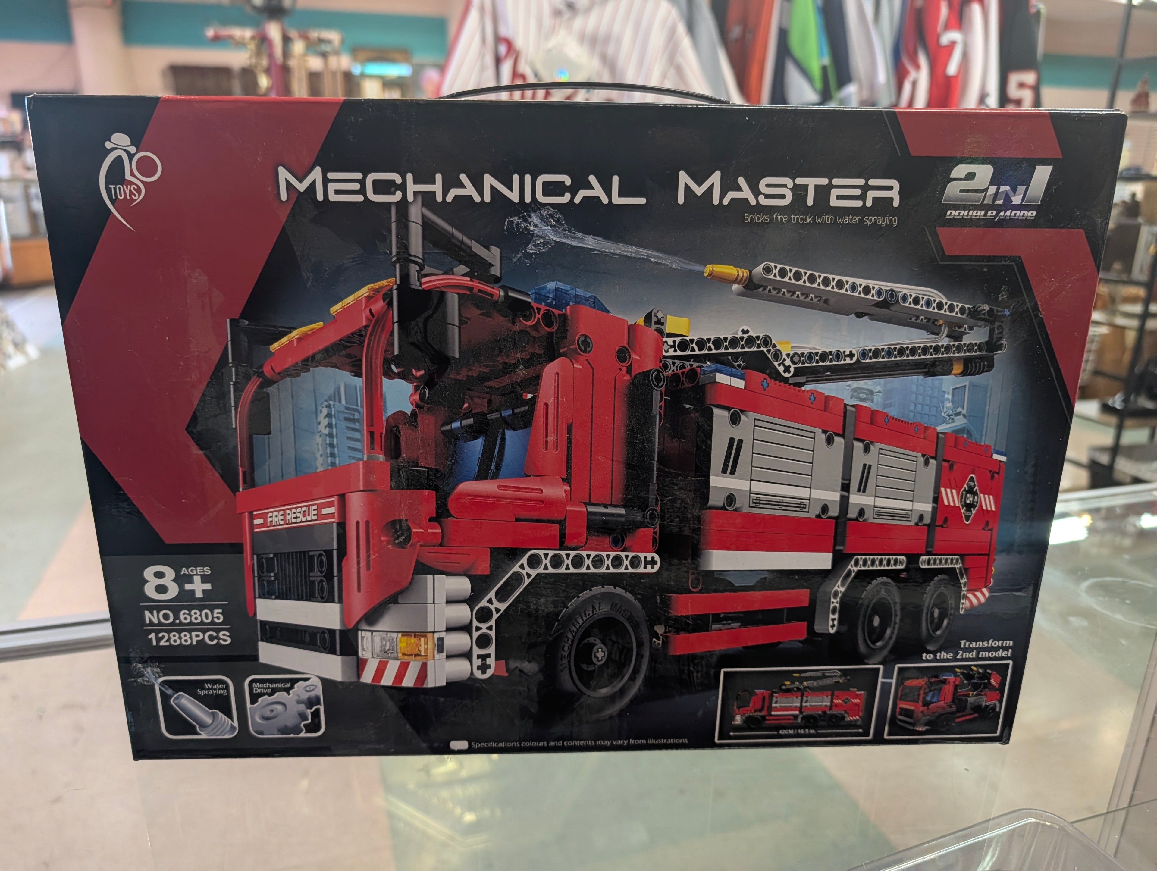 Mechanical Master 6805 2 In 1 Fire Rescue Truck Building Block Set 1288PCS Toy