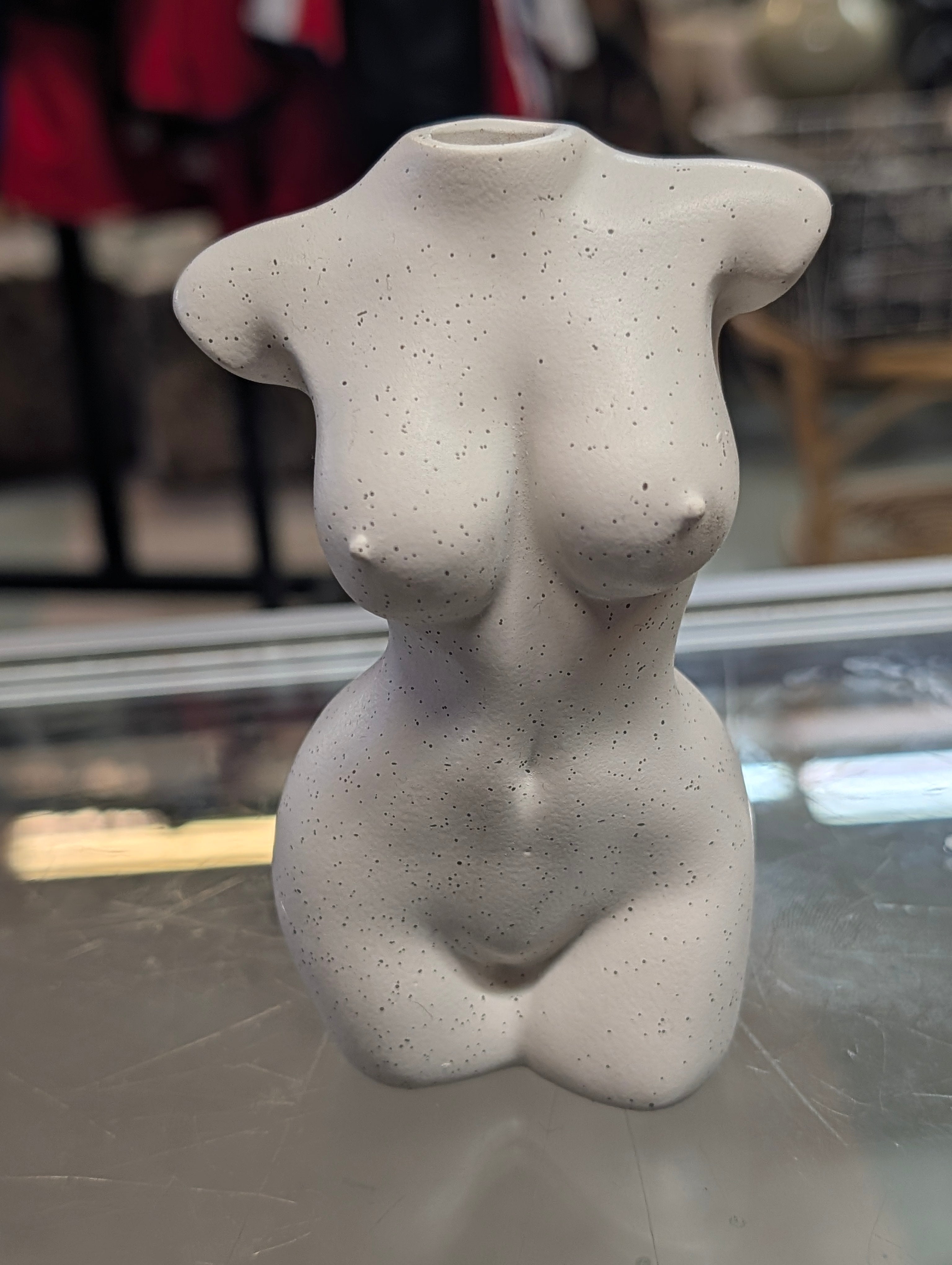 Modern Abstract Female Torso Concrete Vase Sculpture Body Art Decor Planter