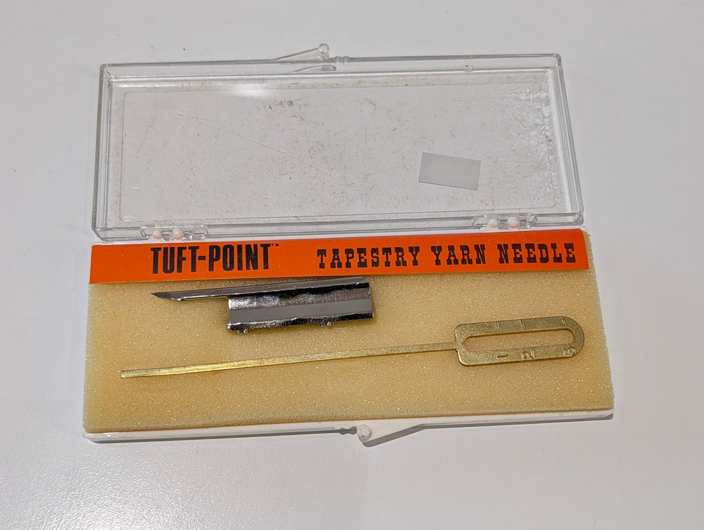 Vintage Tuff-Point Tapestry Yarn Needle Rug Hooking Tool Craft Supply Kit