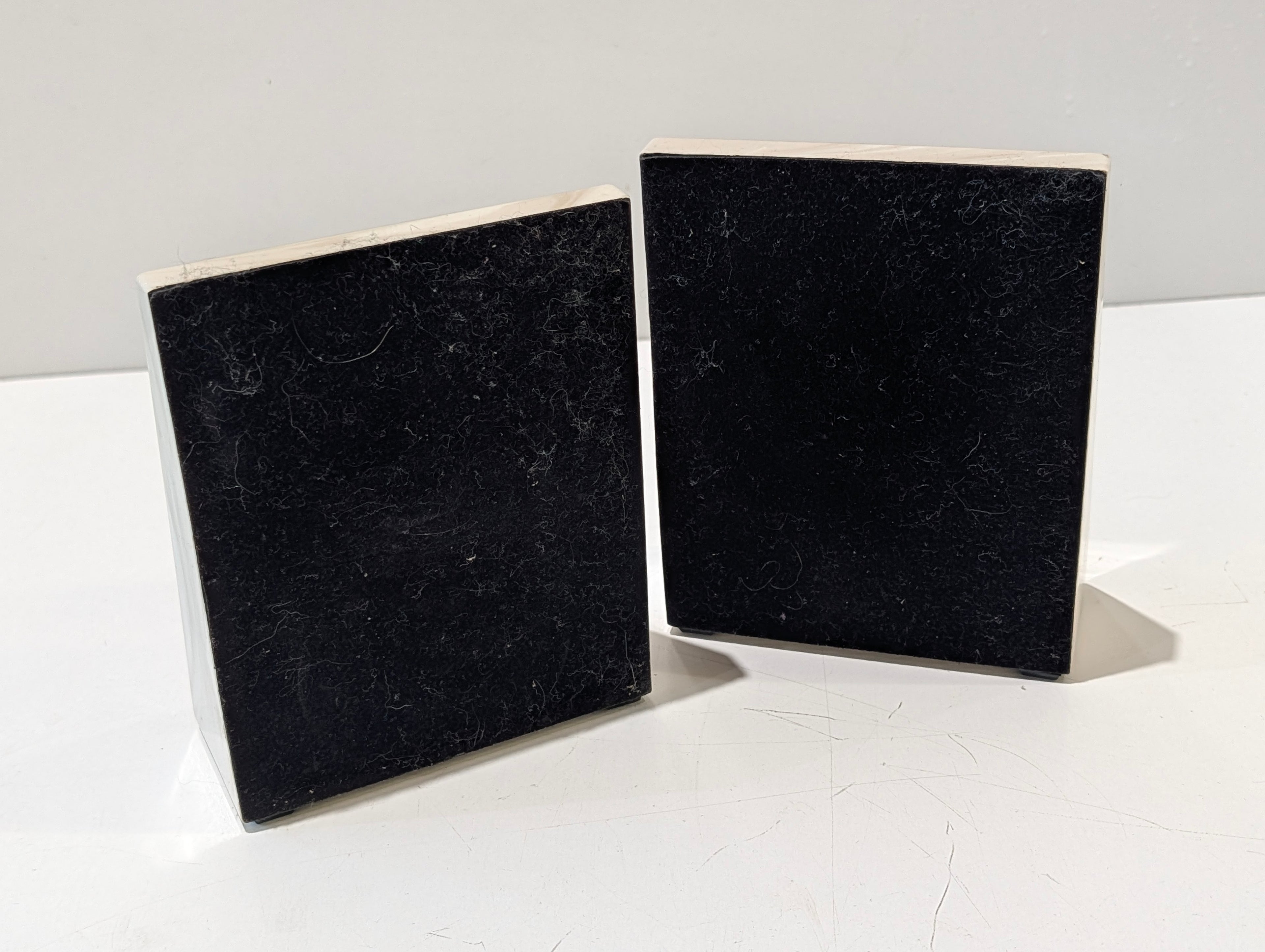 United States Navy Marbleized Bookends Pair Military Nautical Desk Decor Display