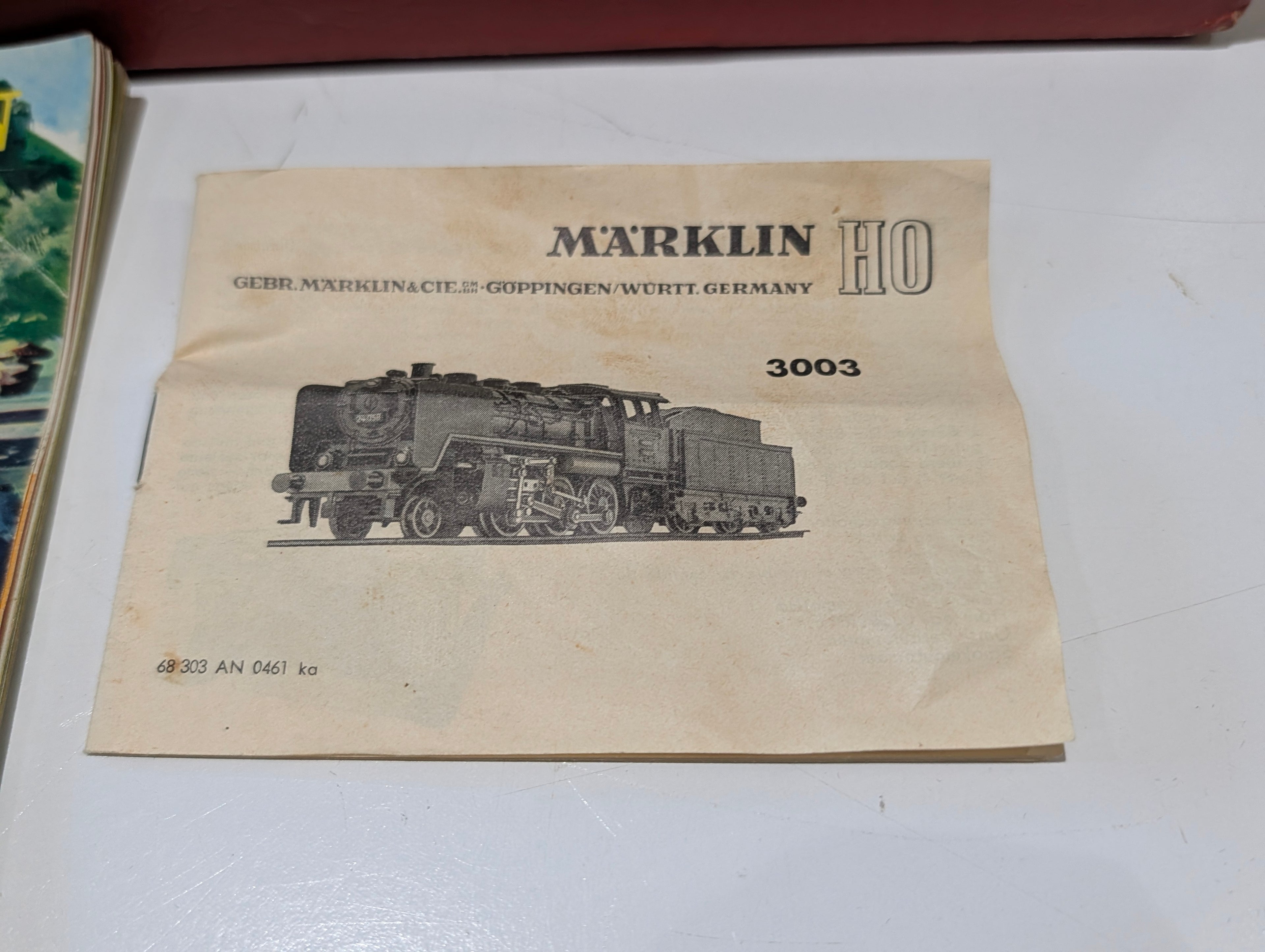 Vintage Märklin HO 3003 Steam Locomotive Train Set W Box Catalog Cars Germany