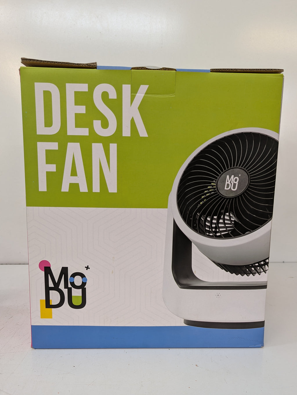 Mo+Bu MO-25003 Desk Fan Remote Included Whisper Quiet Adjustable Oscillation 120V
