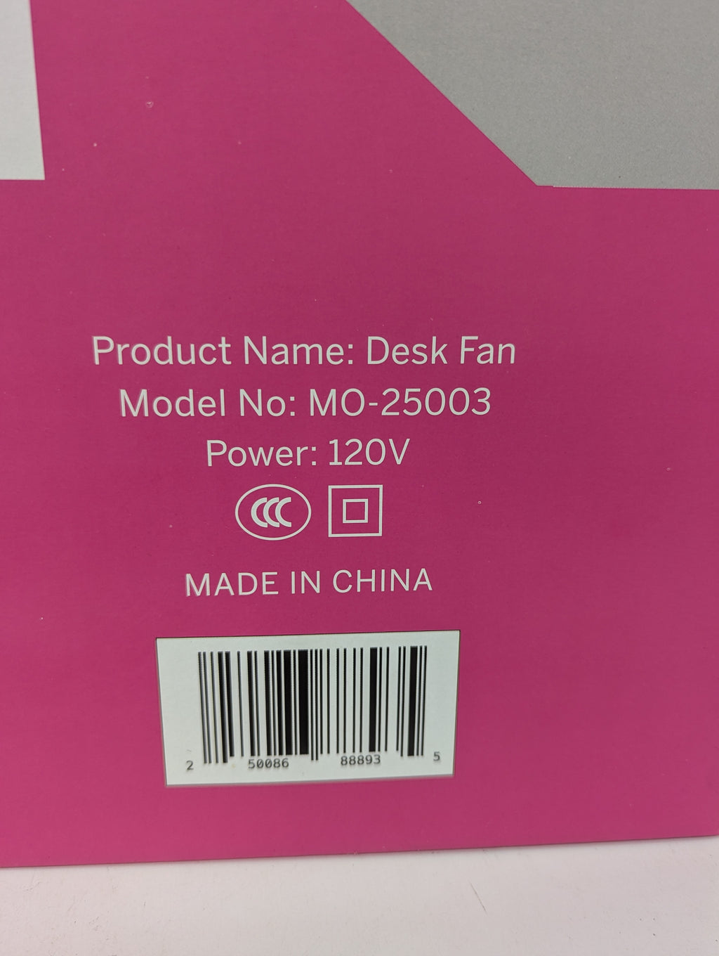 Mo+Bu MO-25003 Desk Fan Remote Included Whisper Quiet Adjustable Oscillation 120V