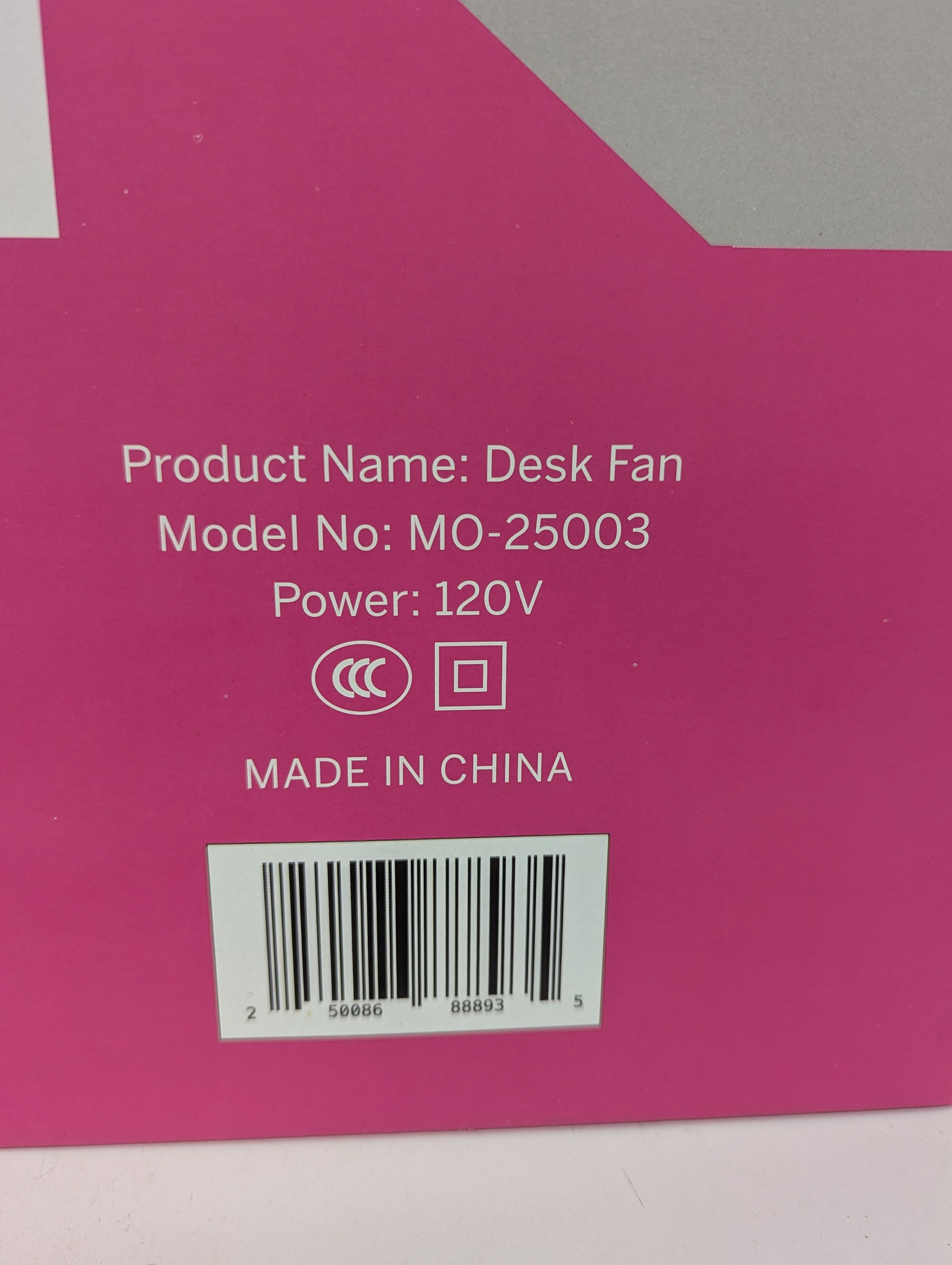 Mo+Bu MO-25003 Desk Fan Remote Included Whisper Quiet Adjustable Oscillation 120V
