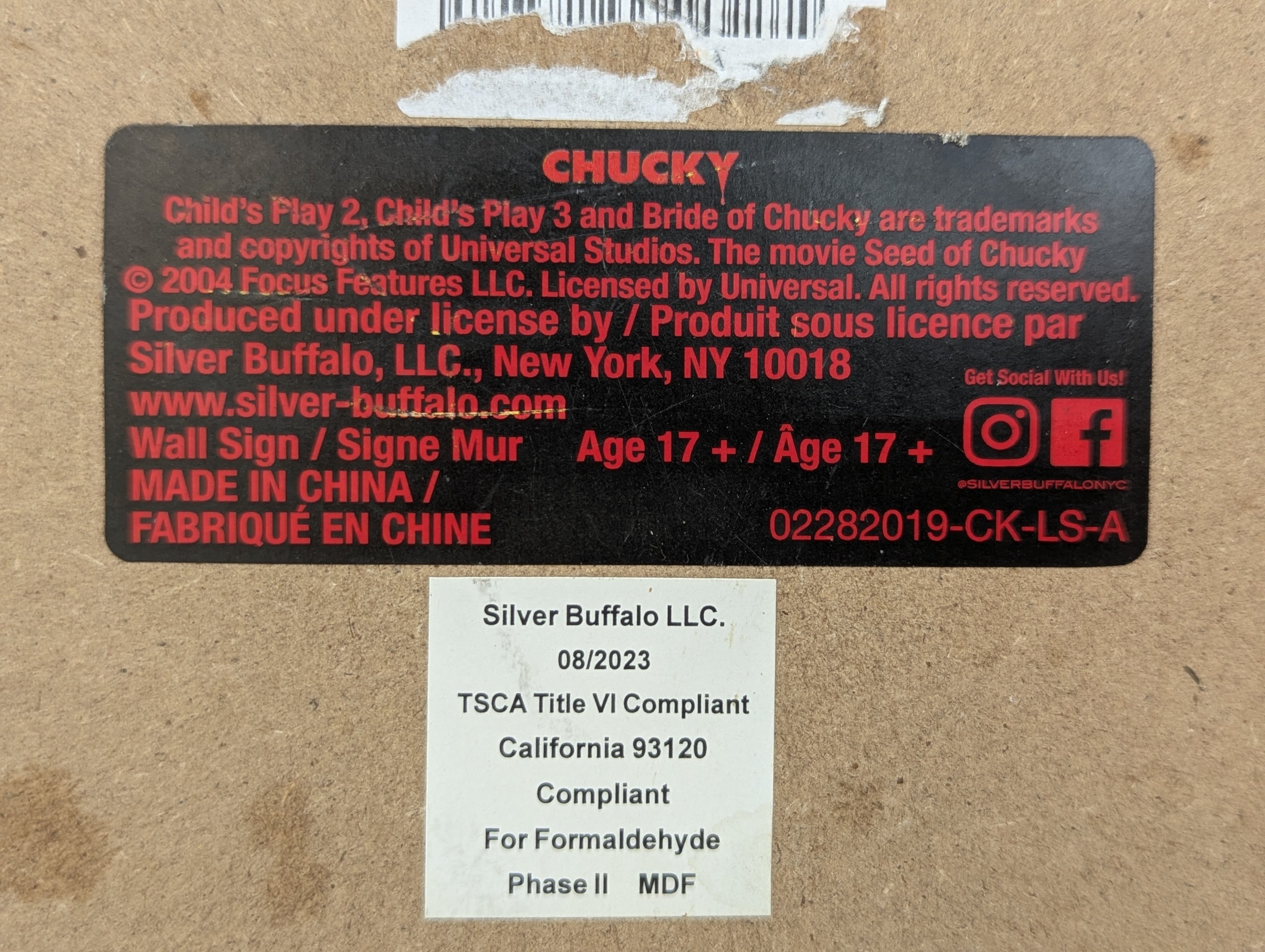 Chucky Good Guys Framed Wall Sign 2023 Silver Buffalo Child's Play Horror Decor