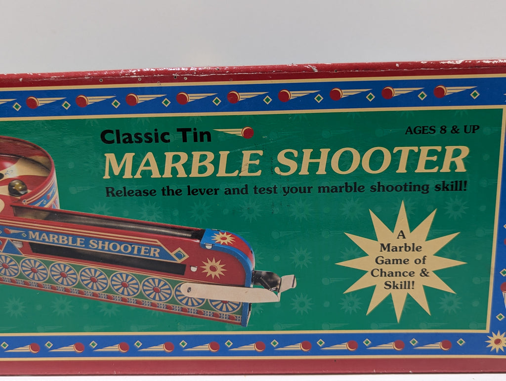 Schylling Classic Tin Marble Shooter Arcade Skill Game With Original Box Vintage Style