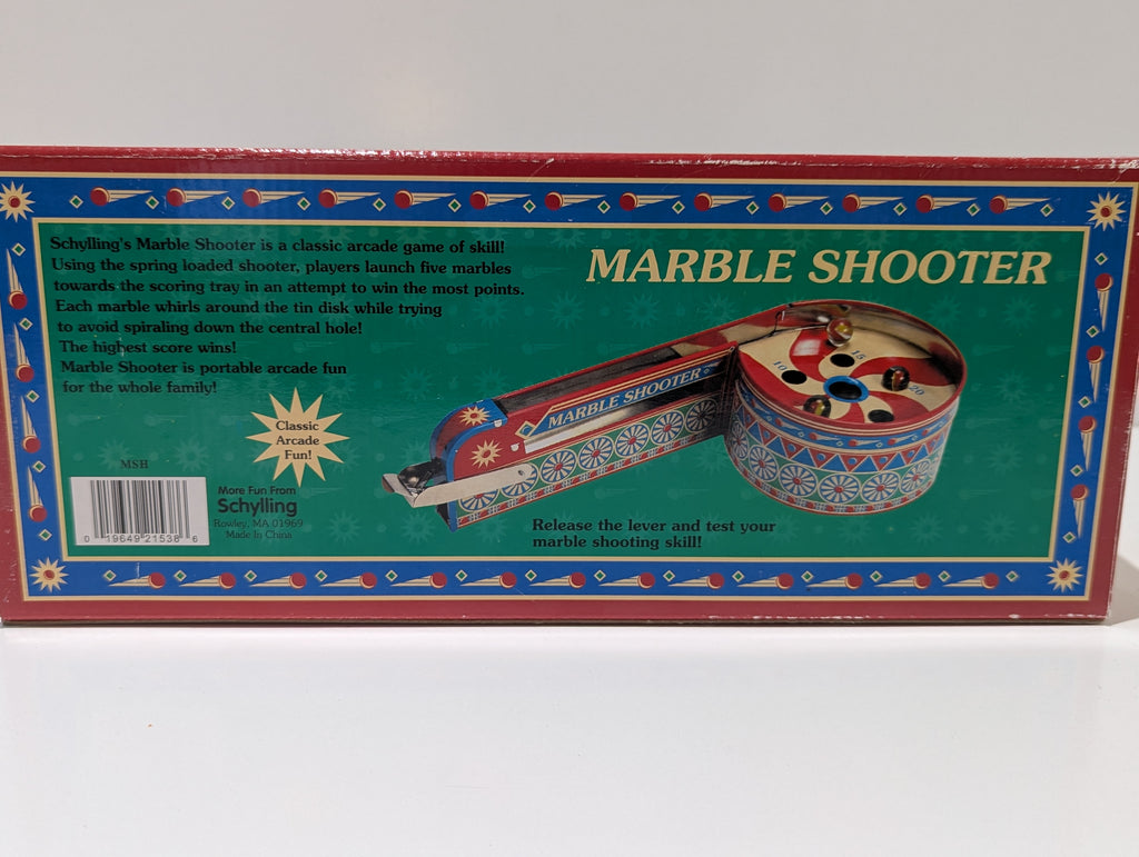 Schylling Classic Tin Marble Shooter Arcade Skill Game With Original Box Vintage Style