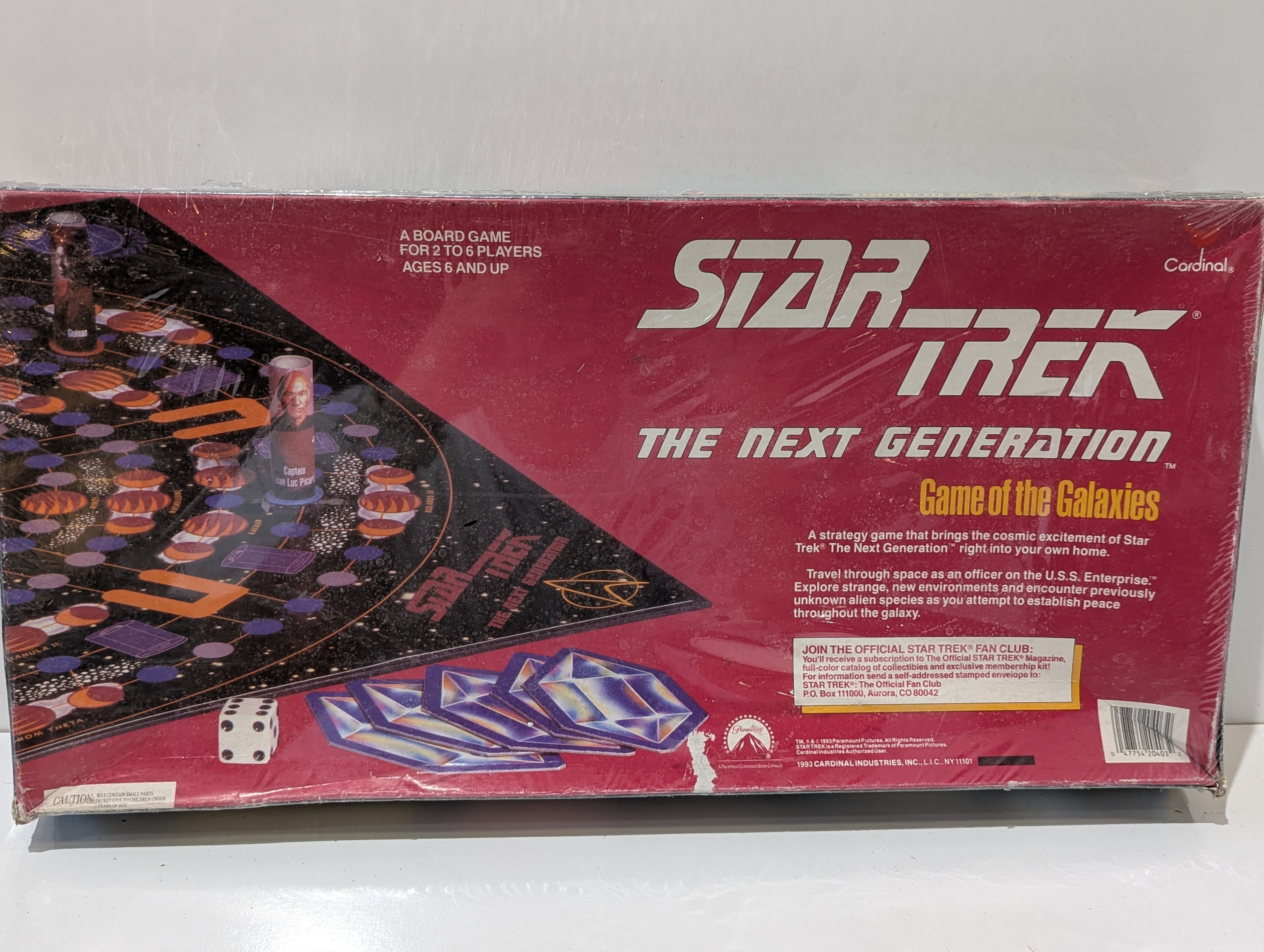 Vintage 1993 Star Trek The Next Generation Game Of The Galaxies Sealed Board Game