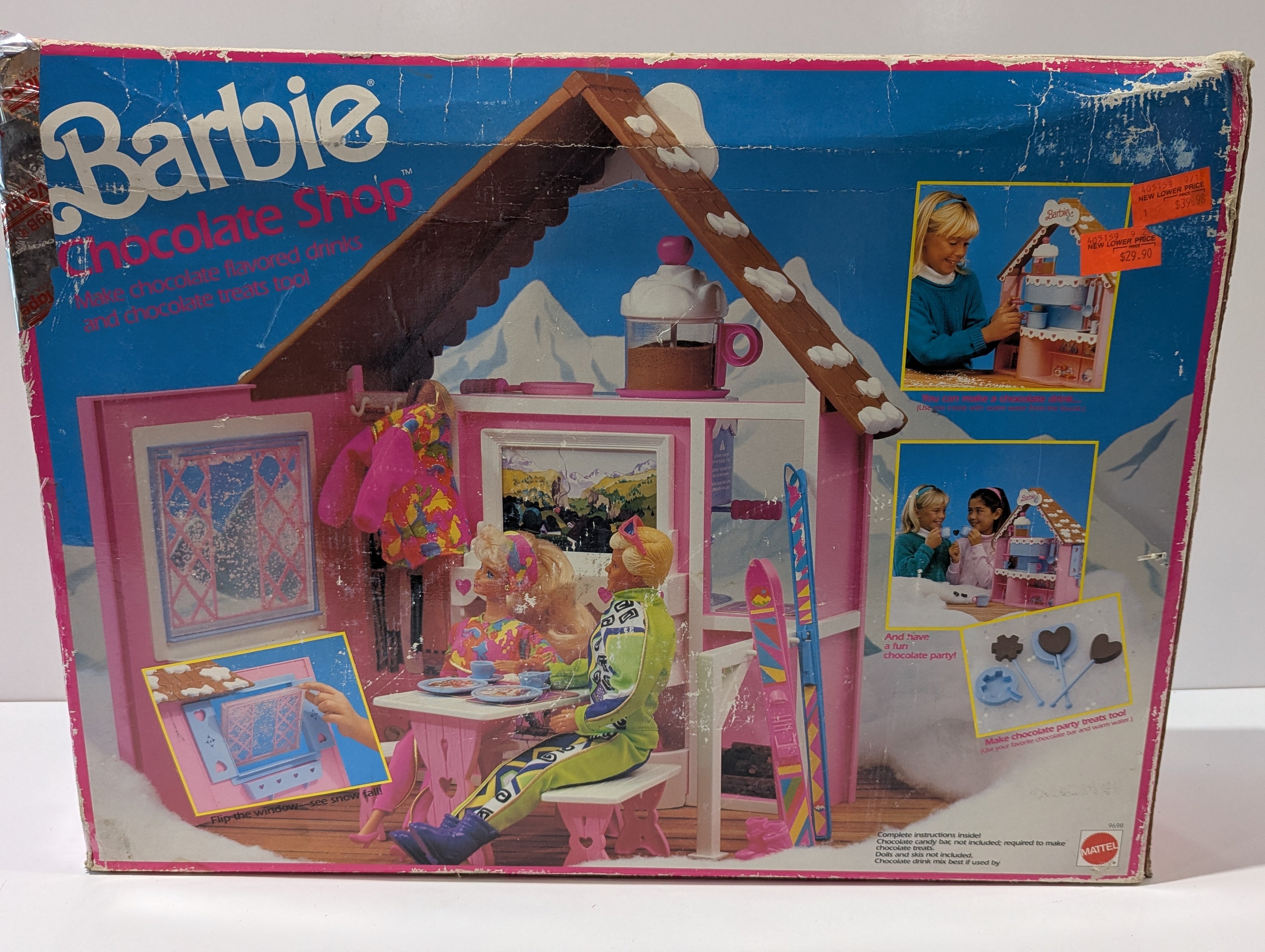 Vintage 1988 Barbie Chocolate Shop Playset Mattel Sweet Shop Toy With Original Box