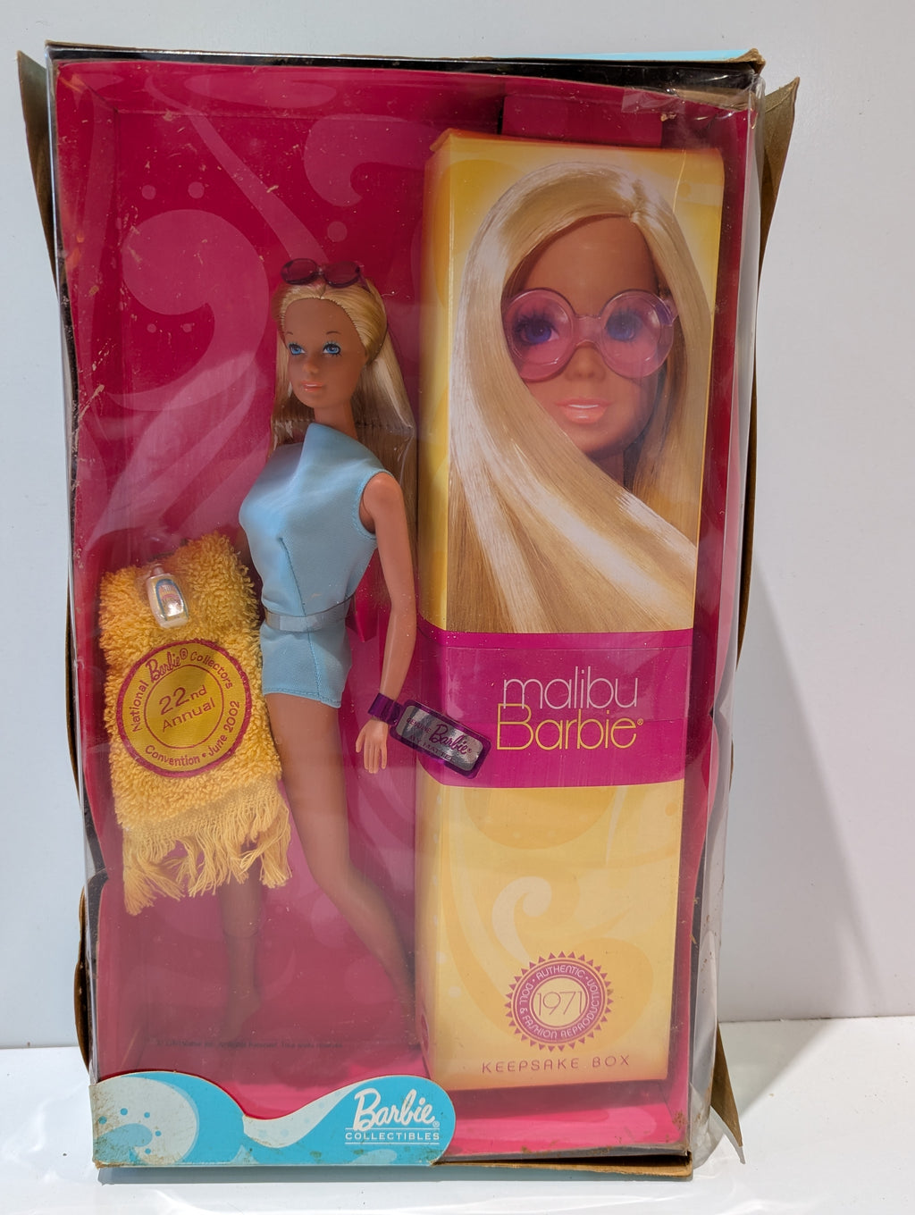 2002 Malibu Barbie 1971 Reproduction National Barbie Collectors Convention Doll NRFB