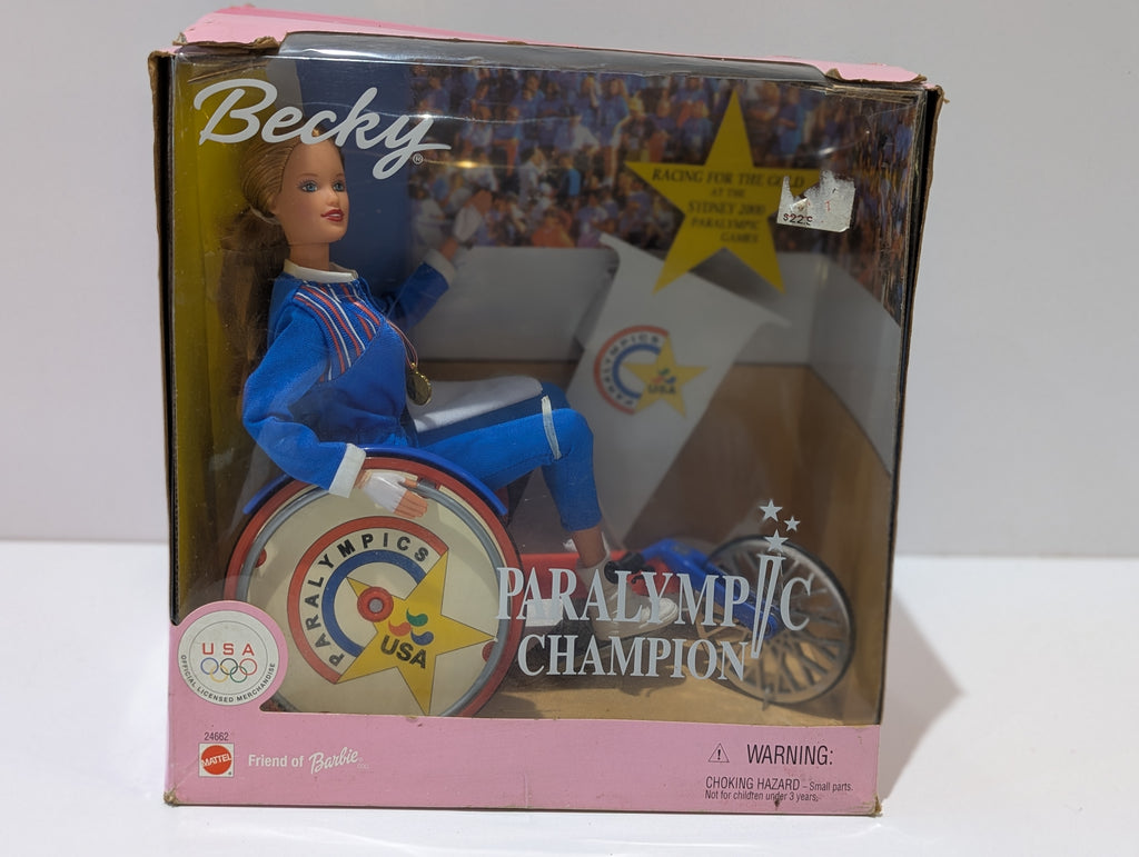 Vintage 2000 Mattel Becky Paralympic Champion Friend Of Barbie Doll NRFB Boxed
