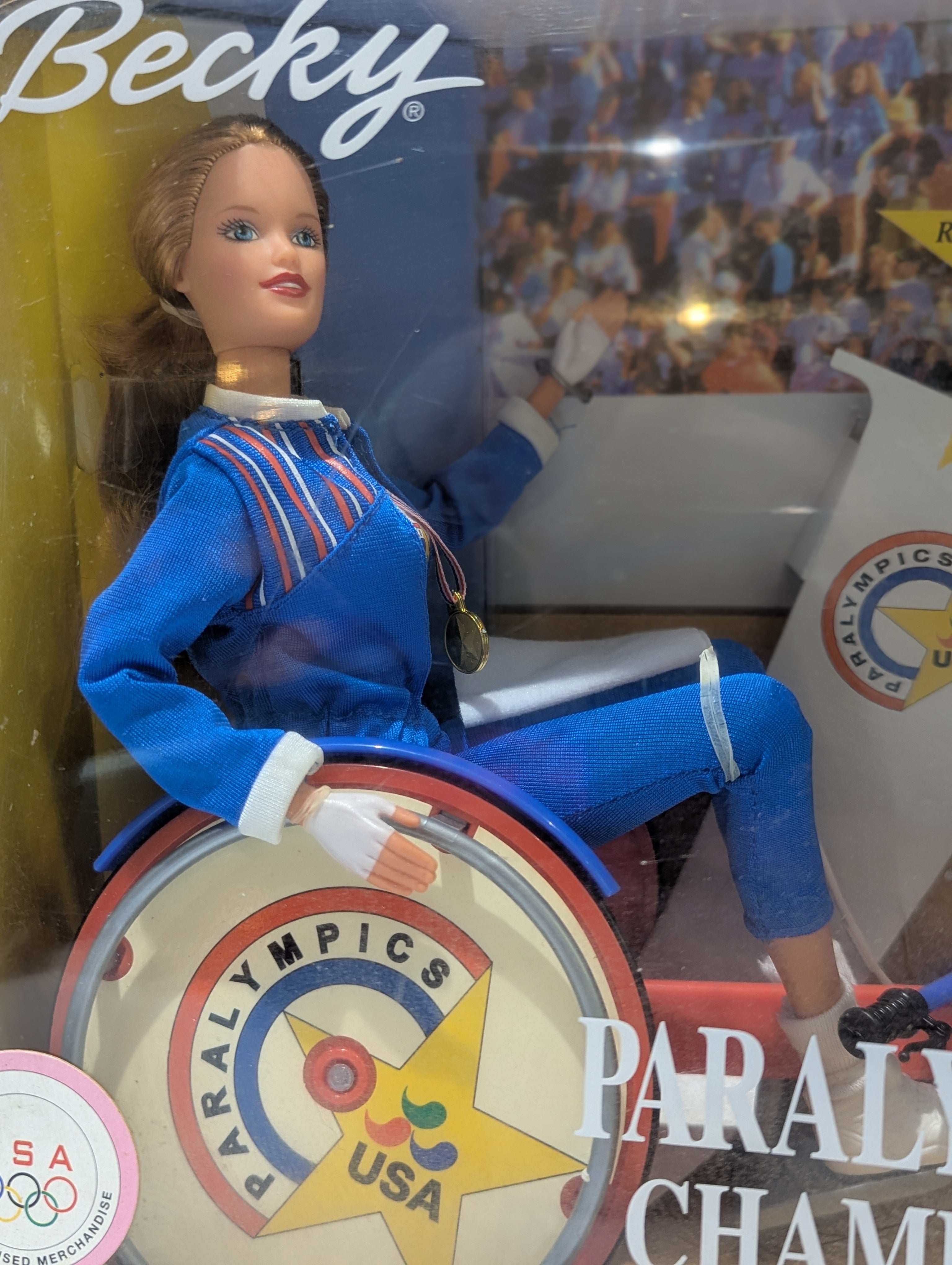 Vintage 2000 Mattel Becky Paralympic Champion Friend Of Barbie Doll NRFB Boxed