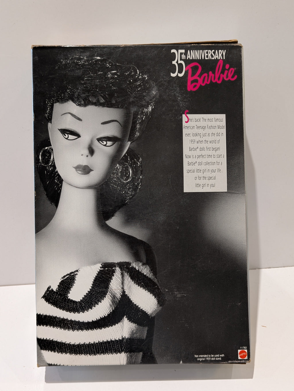 Vintage 1994 Mattel 35th Anniversary Barbie 1959 Reproduction Brunette Doll NRFB